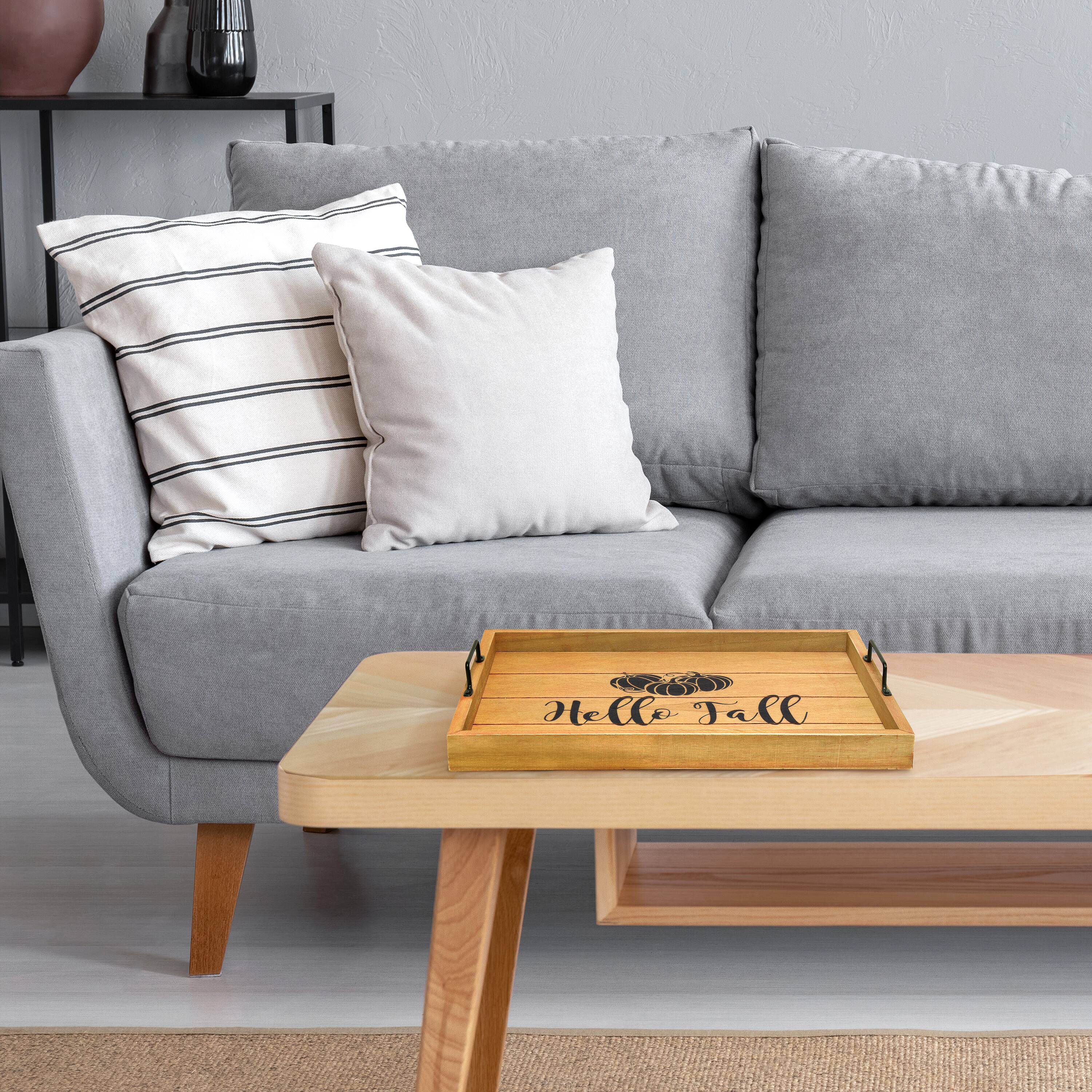 Elegant Designs™ 15.5" Hello Fall Serving Tray with Handles