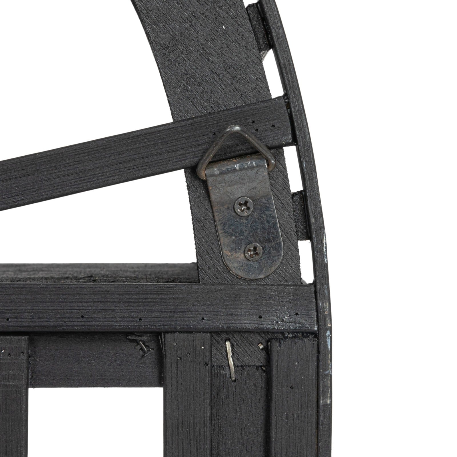 Hello Honey&#xAE; Black Arched Bamboo &#x26; Wood Wall Shelf