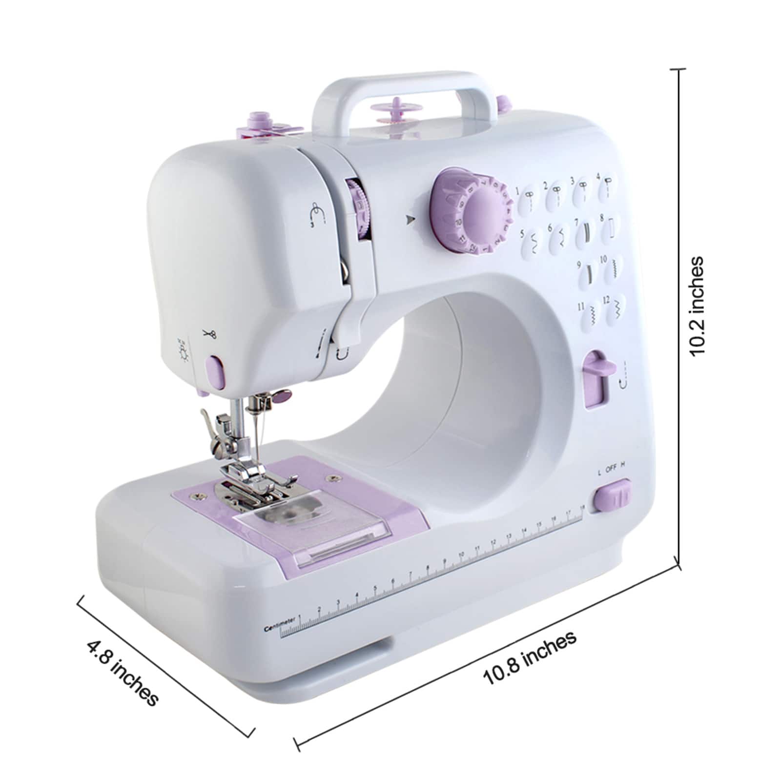 NEX™ Lavender Purple Modern Crafting Sewing Machine with 12 Built-In Stitches