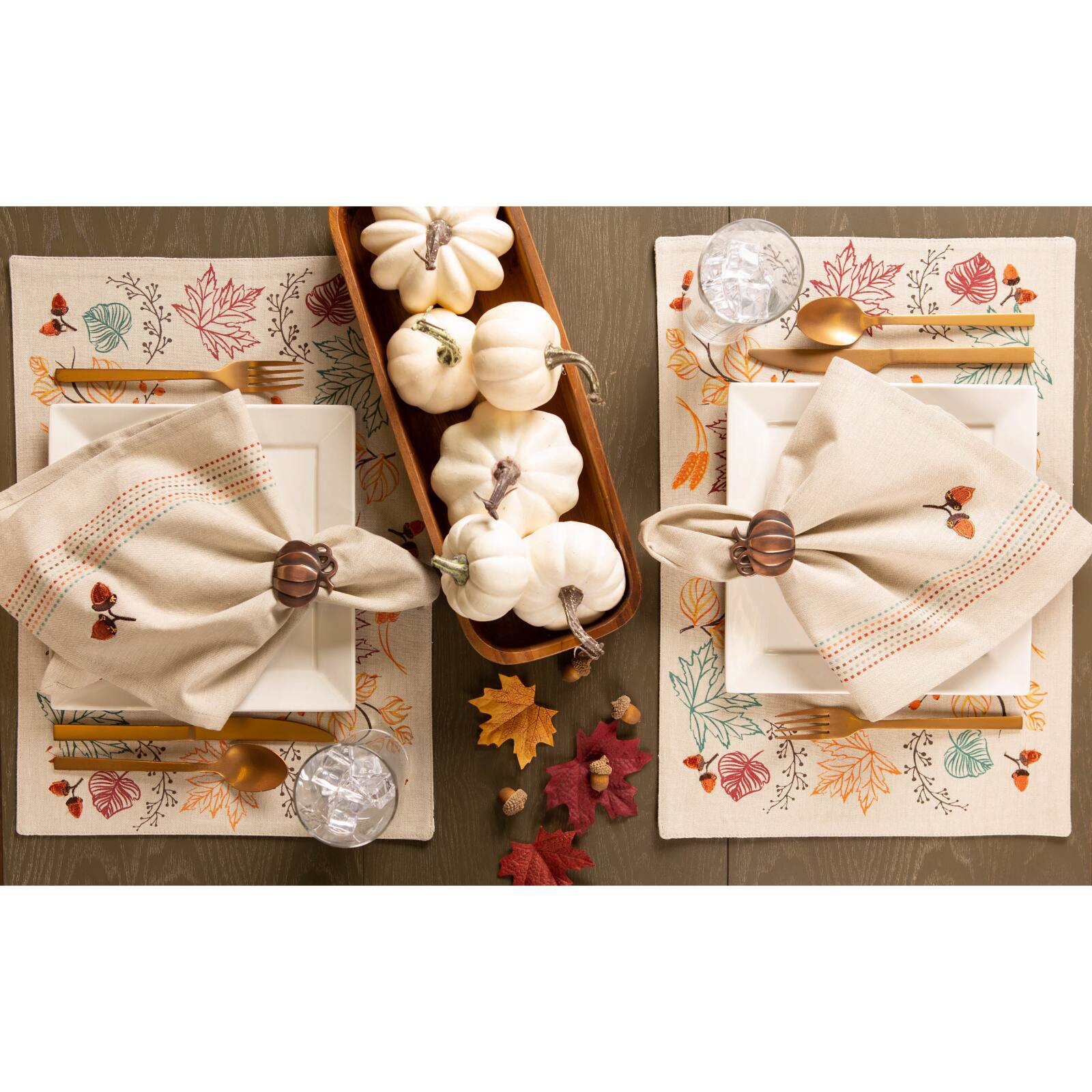 DII® Harvest Pumpkin Napkin Ring Set, 6ct.