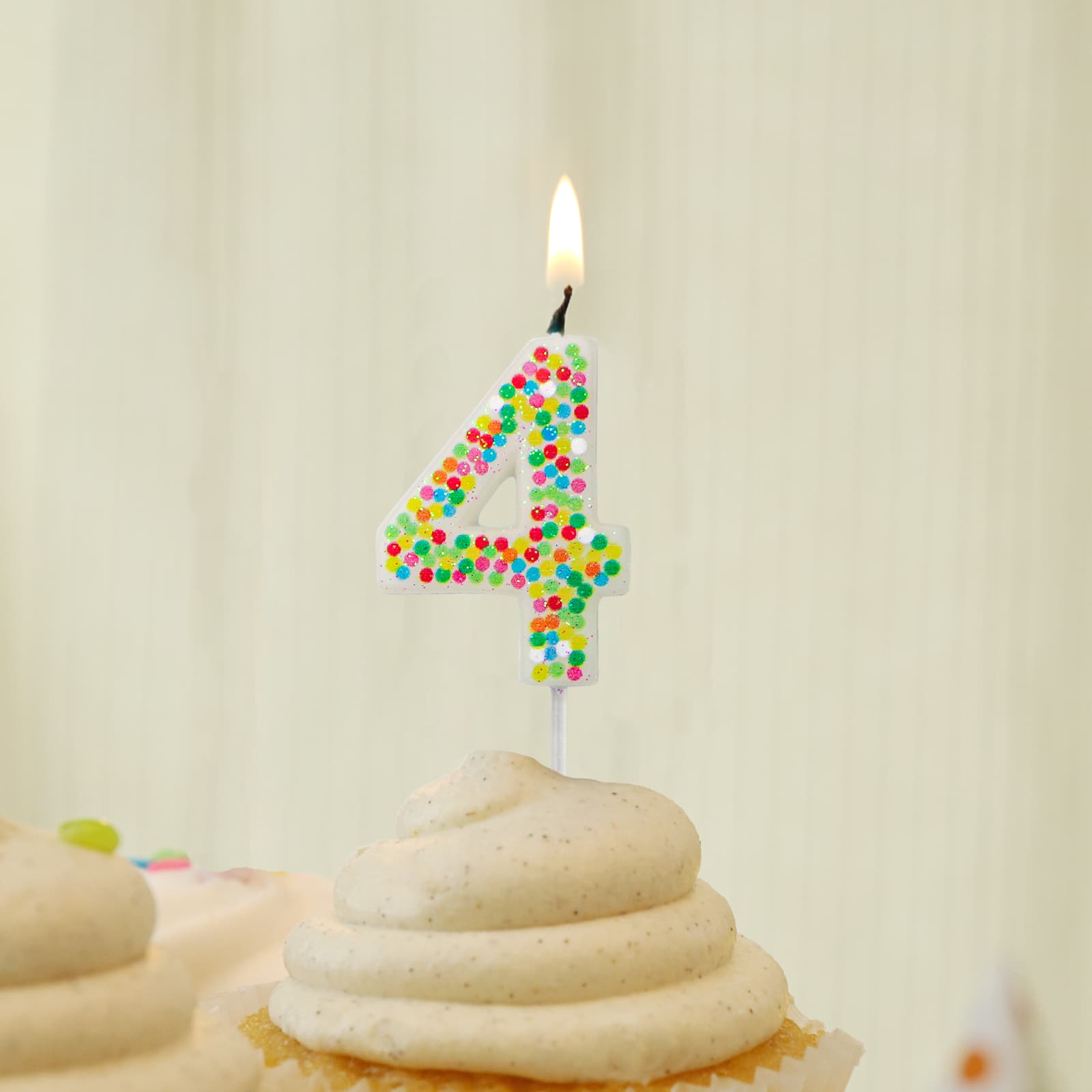12 Pack: Confetti Number Birthday Candle by Celebrate It™