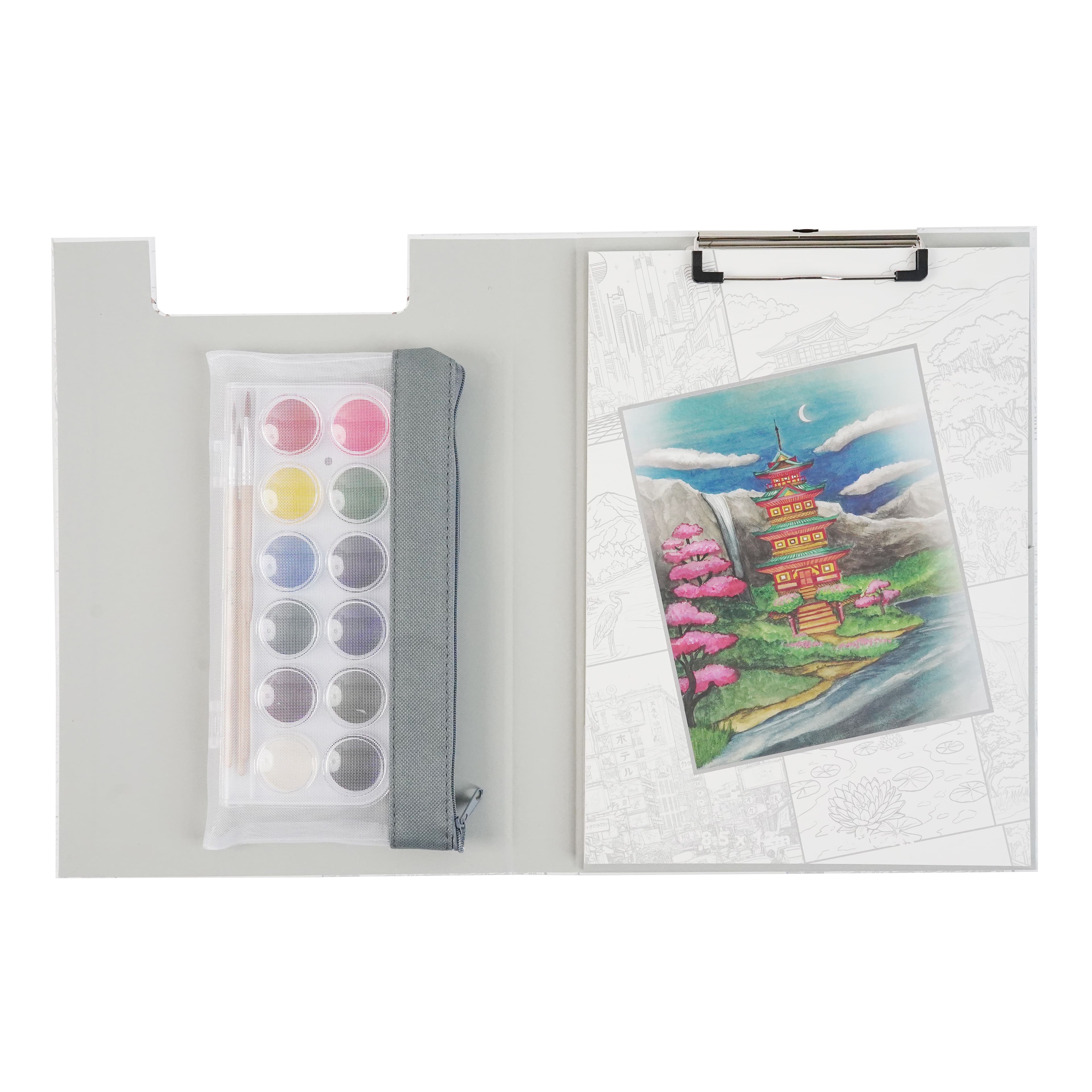 Manga Landscapes Watercolour Painting Book Kit by Artist&#x27;s Loft&#xAE;