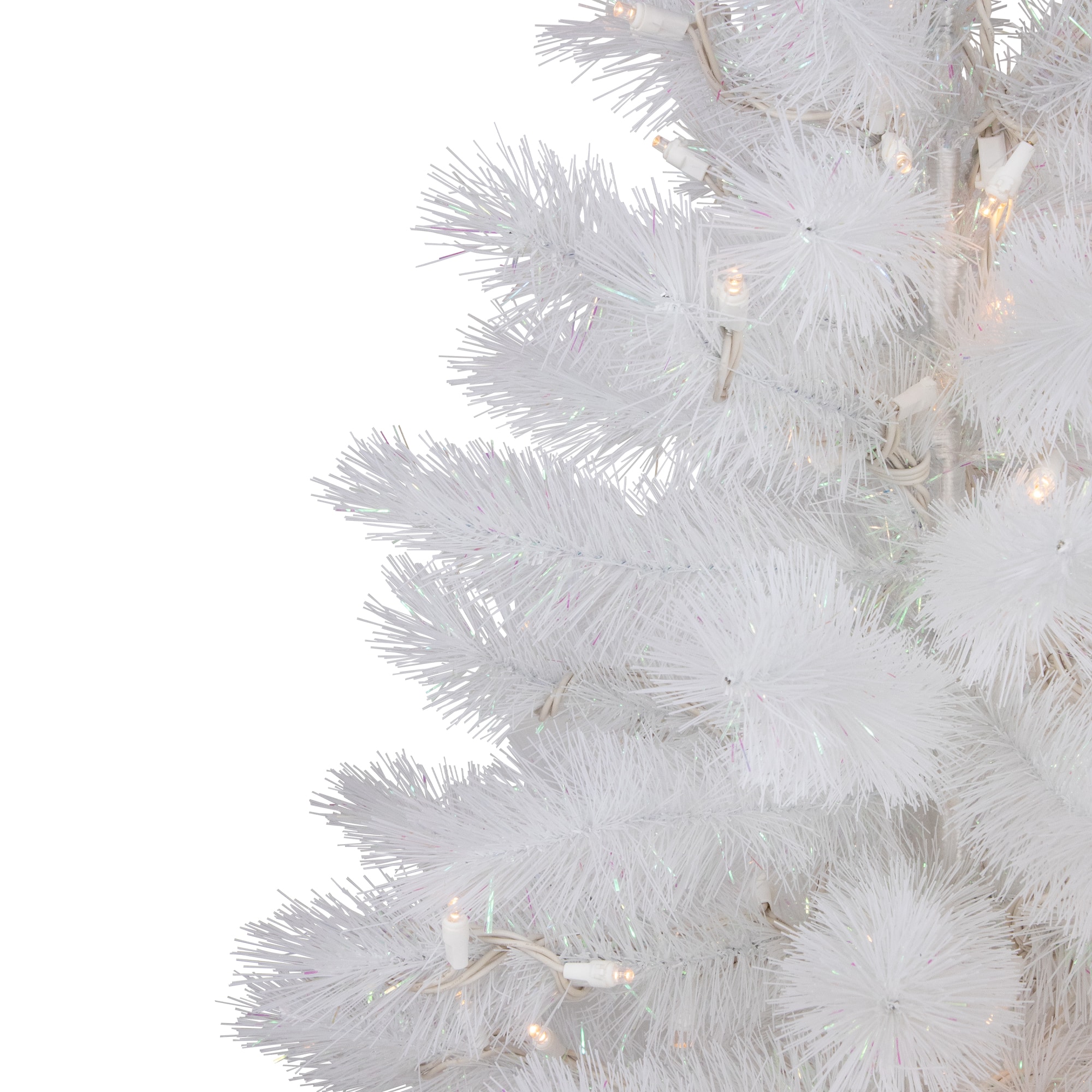 3ft. Pre-Lit White Alaskan Pine Artificial Christmas Tree, Warm White LED Lights