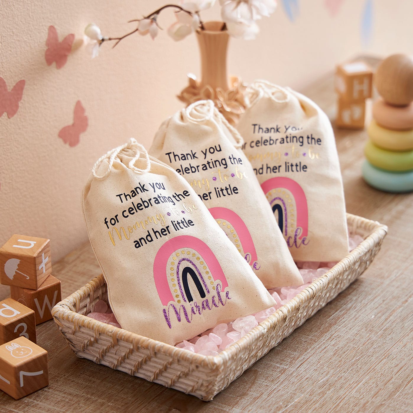Rainbow Baby Shower Favour Bag