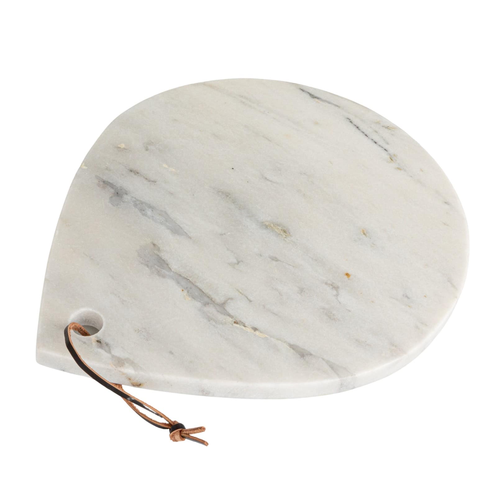 Hello Honey&#xAE; 14&#x22; White M&#xE9;lange Marble Board with Handle