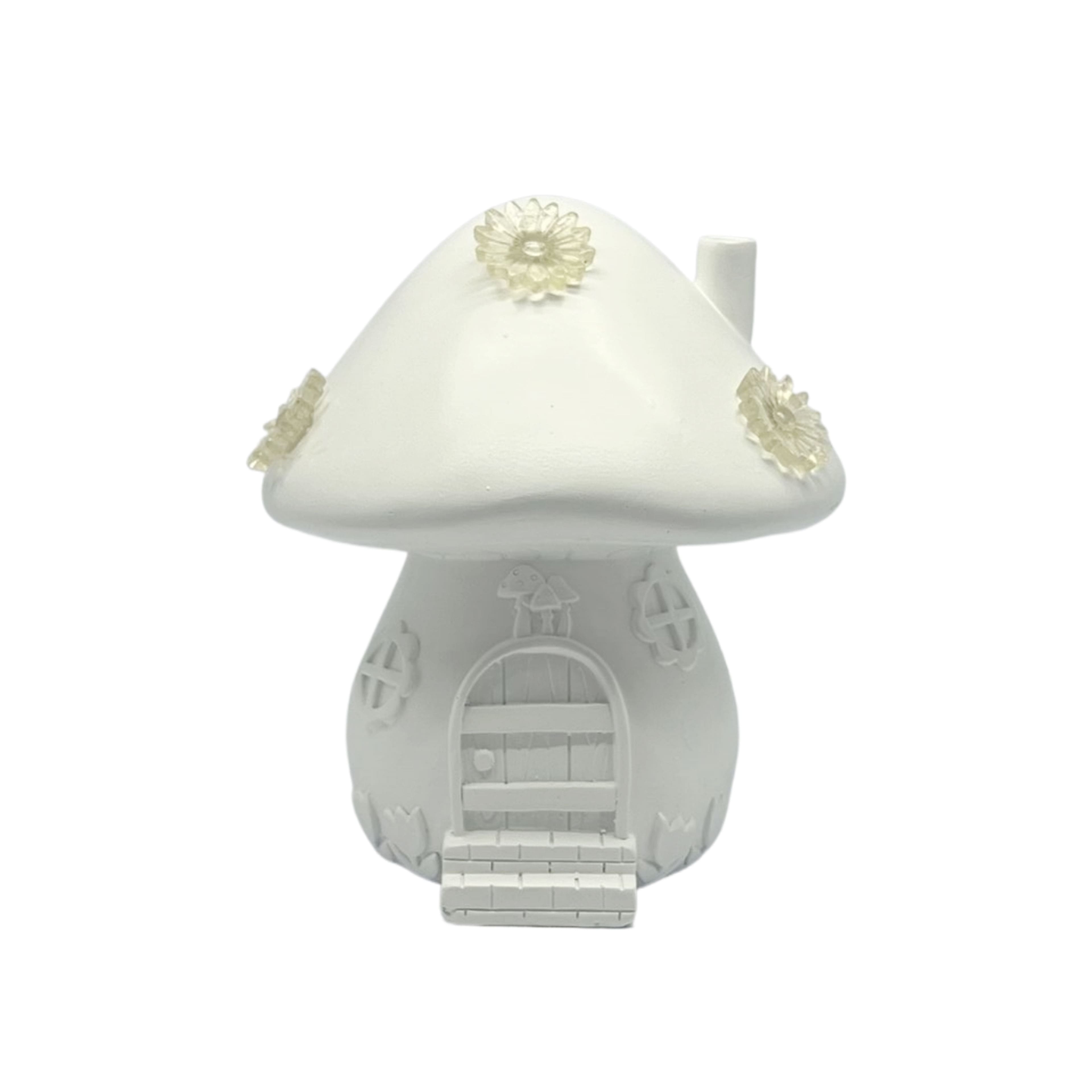 6&#x22; Solar LED Mushroom Flower House DIY D&#xE9;cor by Make Market&#xAE;