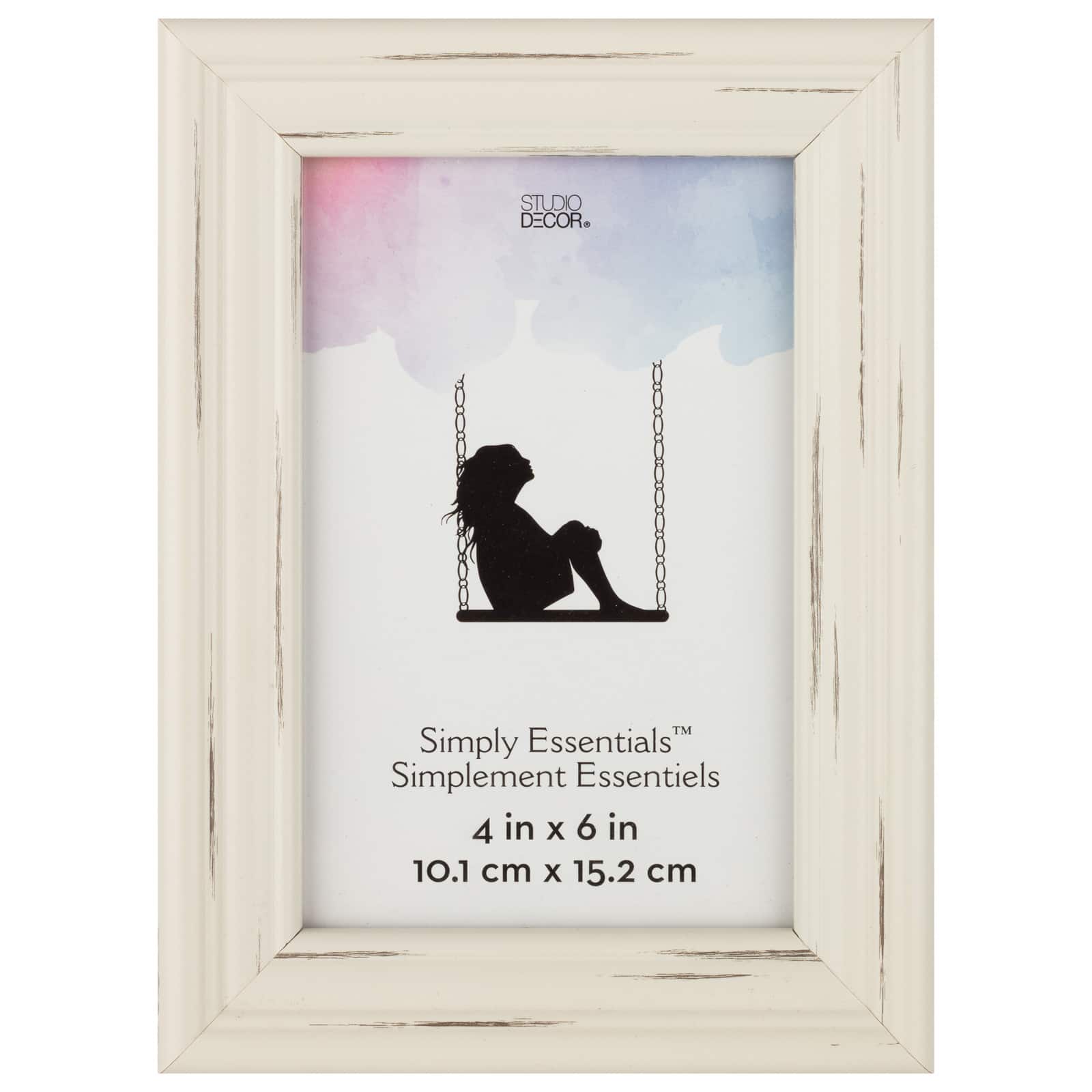 Distressed White Frame, Simply Essentials&#x2122; by Studio D&#xE9;cor&#xAE;
