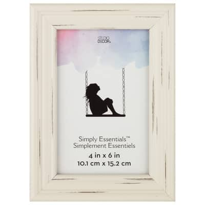 White 4 x 6 Frame with Mat, Simply Essentials™ by Studio Décor®