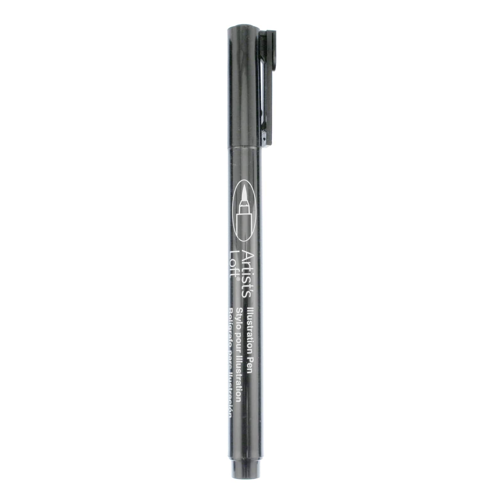 12 Pack: Black Brush Tip Illustration Pen by Artist&#x27;s Loft&#xAE;