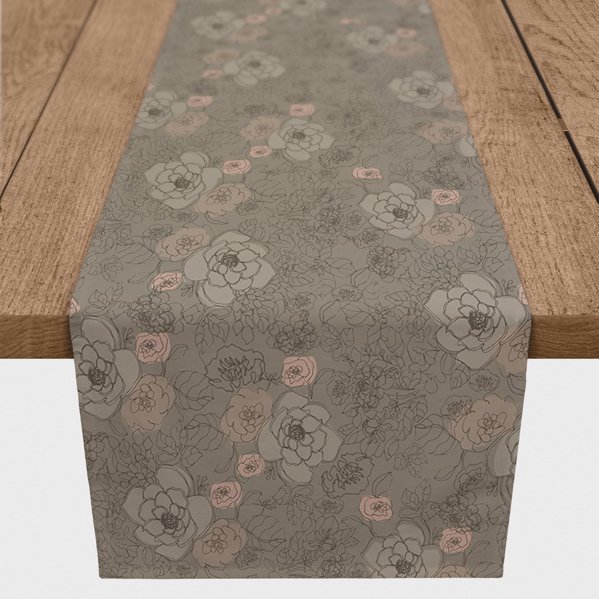 72" Multi Floral Cotton Twill Runner