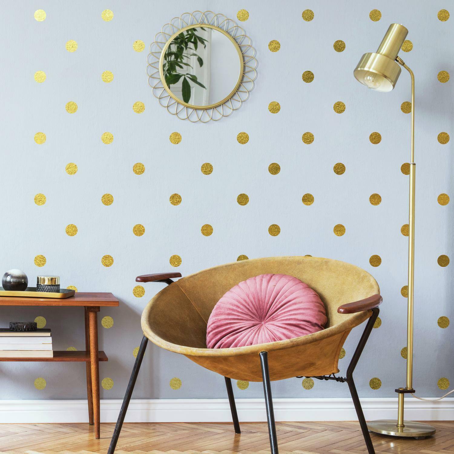 RoomMates Gold Confetti Dots Peel &#x26; Stick Wall Decals