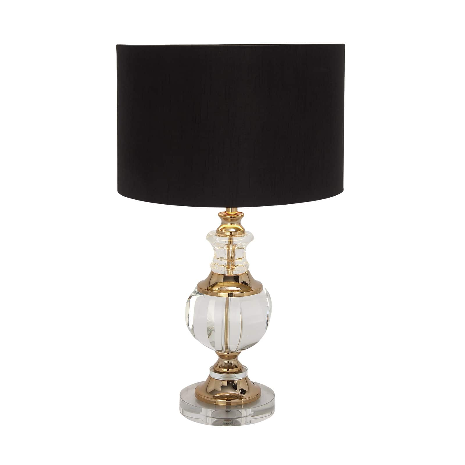 24&#x22; Clear Wood Glam Table Lamp