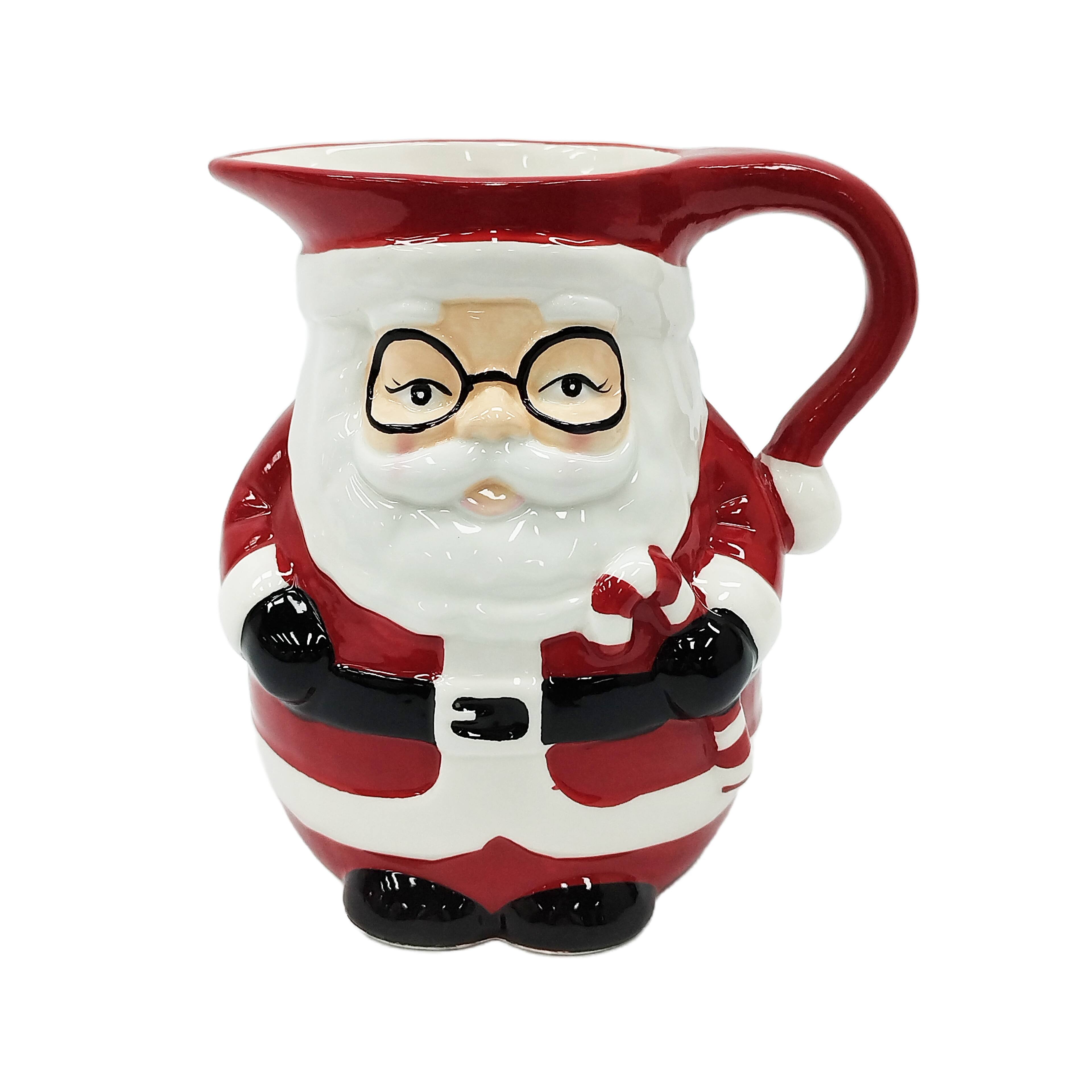 50.75oz. Santa with Glasses Ceramic Pitcher by Ashland&#xAE;