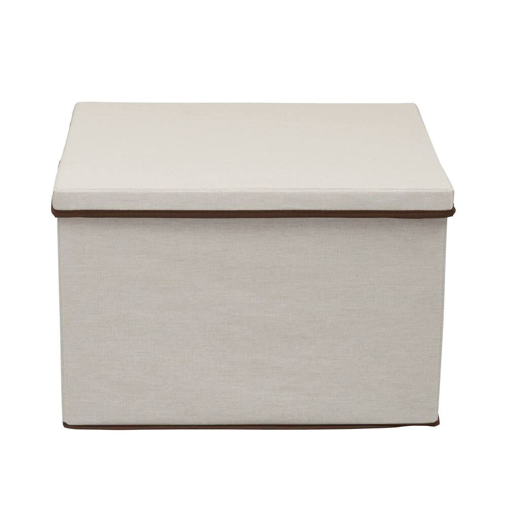 Household Essentials Canvas Storage Box with Lid