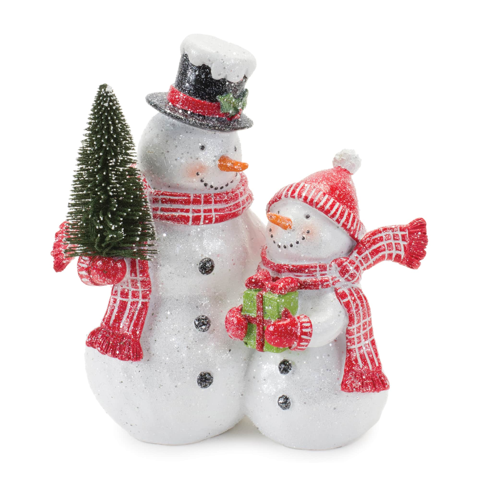 7.5&#x22; Double Snowman Couple Figurine