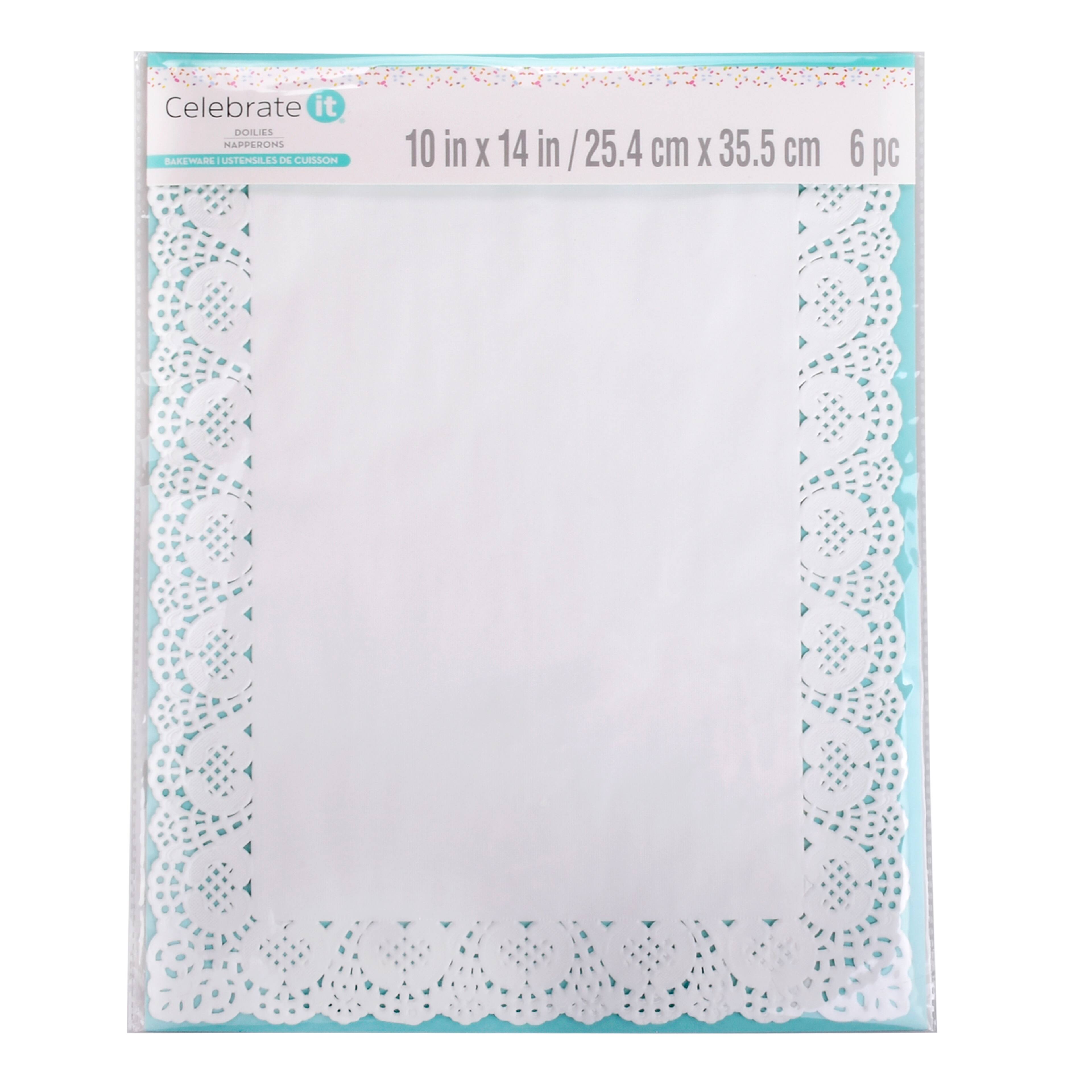 18 Packs: 6 ct. (108 total) Rectangle Grease-Proof Doilies by Celebrate It®