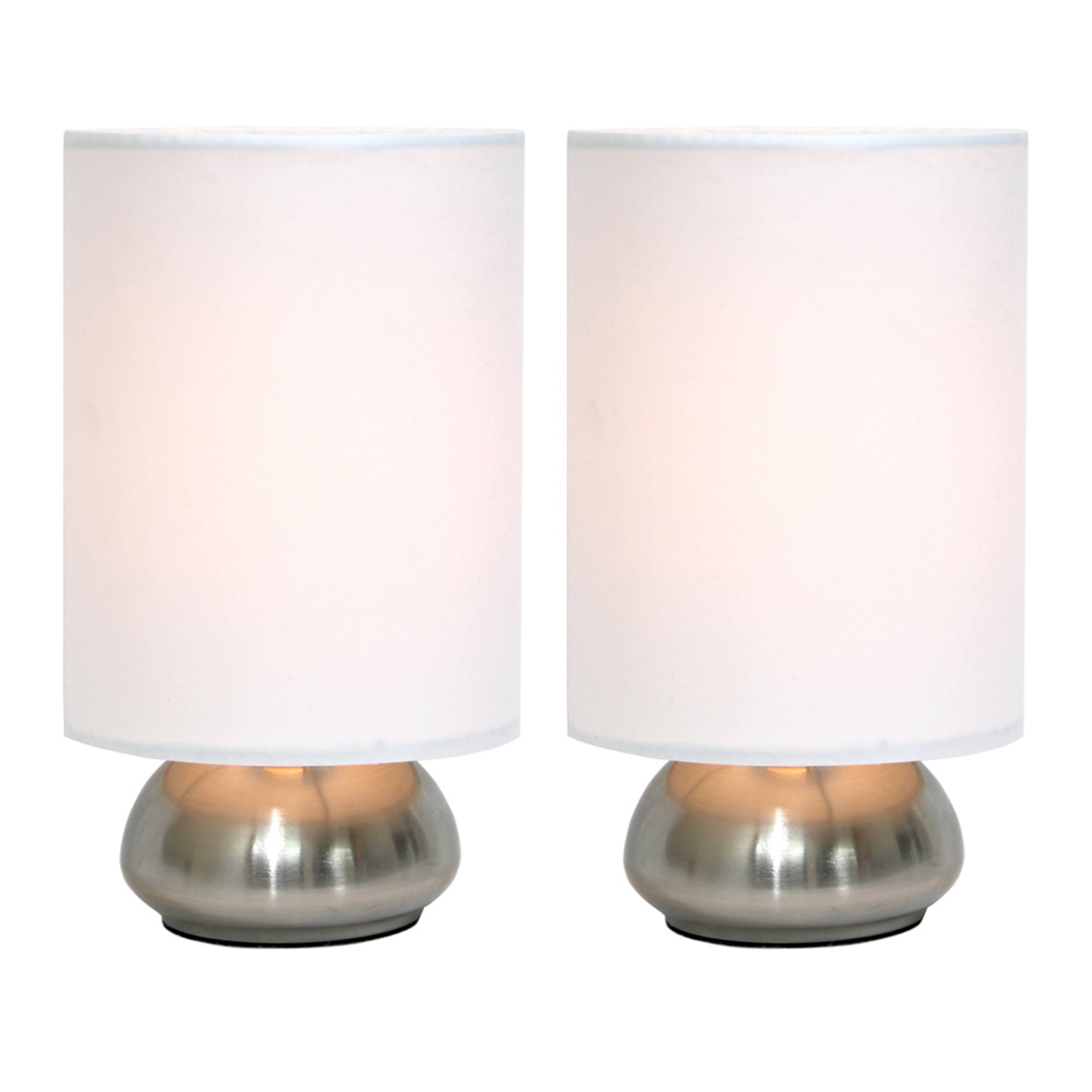 Simple Designs&#x2122; 2-Pack Mini Touch Lamps with Shades