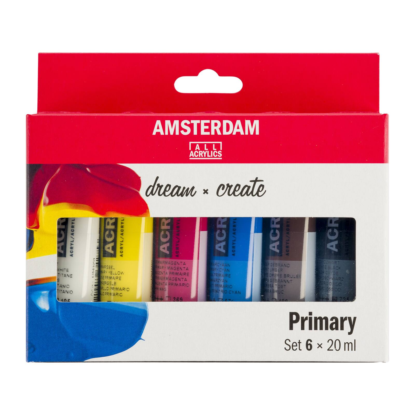 Amsterdam 6 Color Primary Acrylic Paint Set