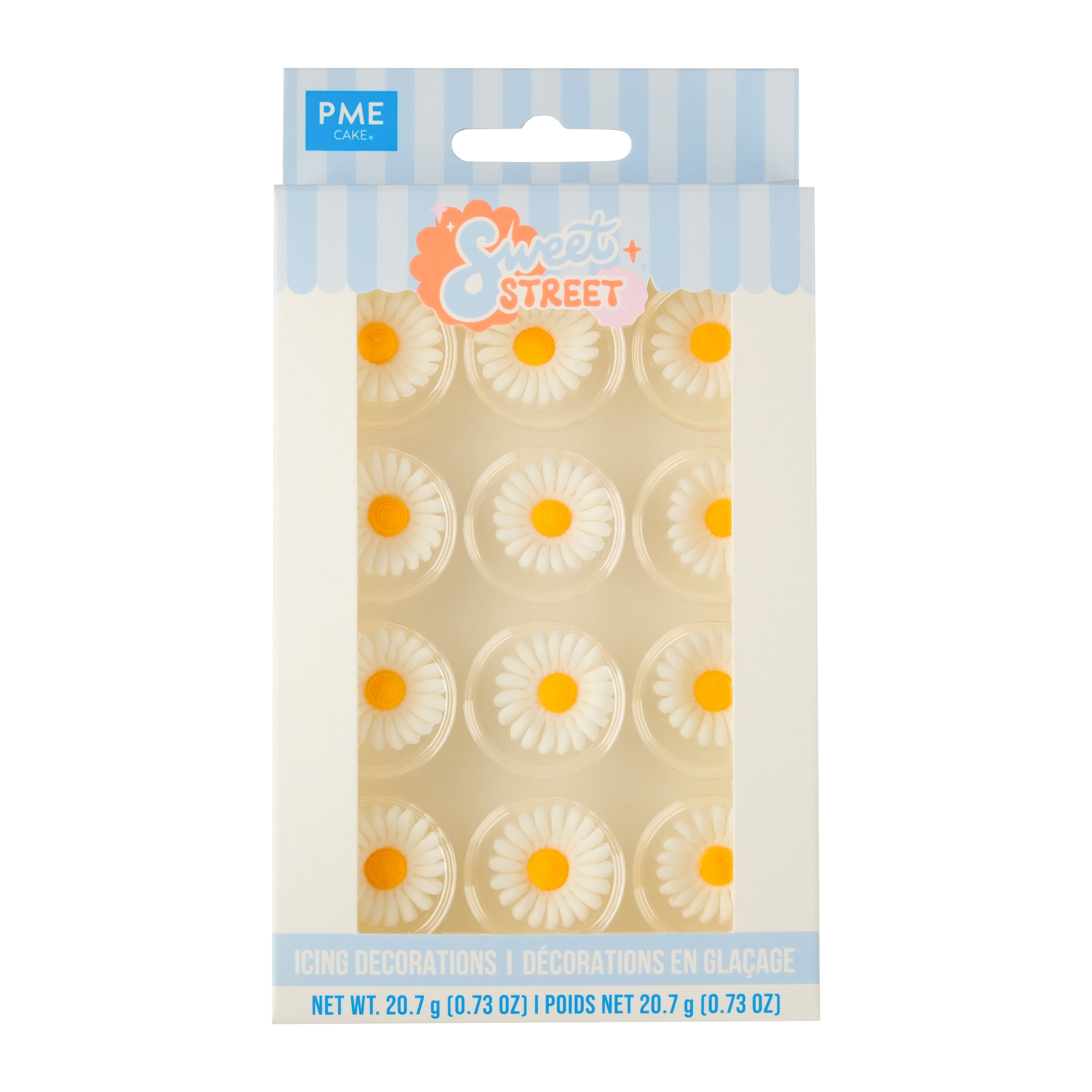 PME Cake Sweet Street&#xAE; White Daisy Icing Decorations