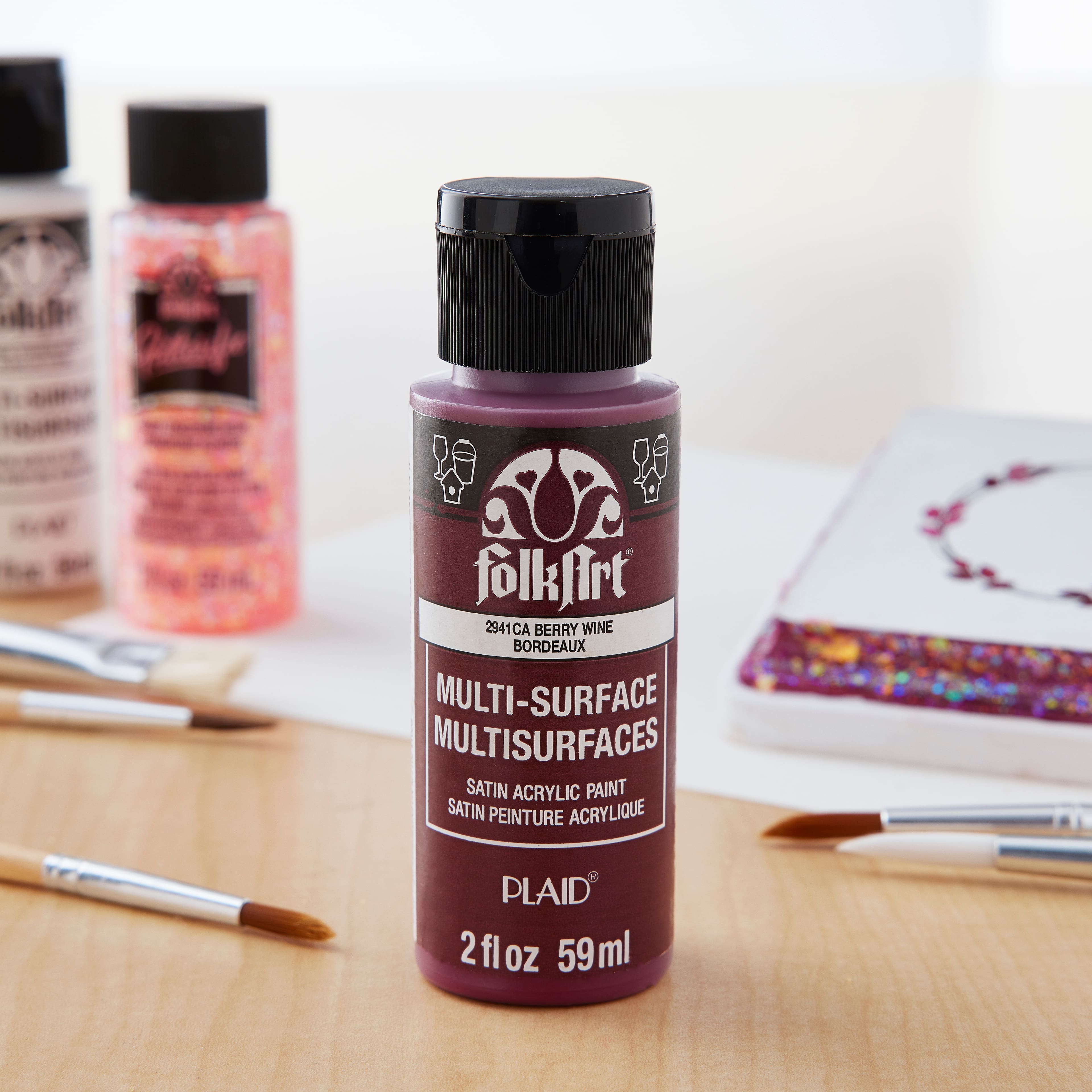 Peinture acrylique satinée multisurface FolkArt, 59 ml