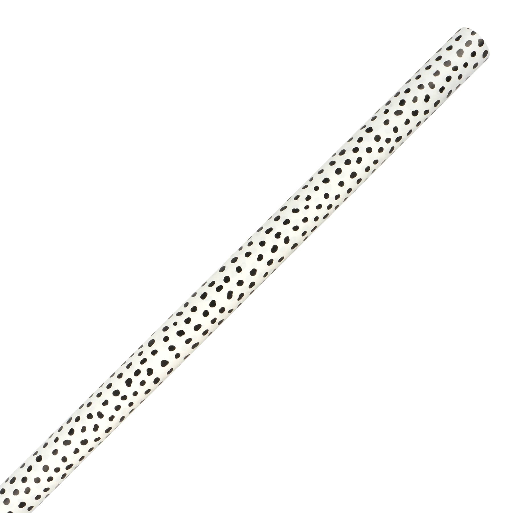 30&#x22; Black &#x26; White Speckle Gift Wrap by Celebrate It&#x2122;