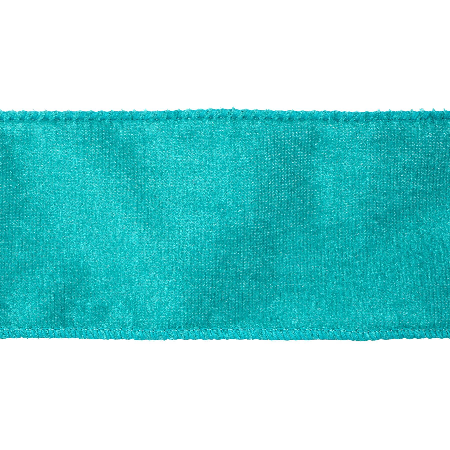 2.5&#x22; x 80ft. Turquoise Flocked Wired Jumbo Ribbon by Celebrate It&#xAE;