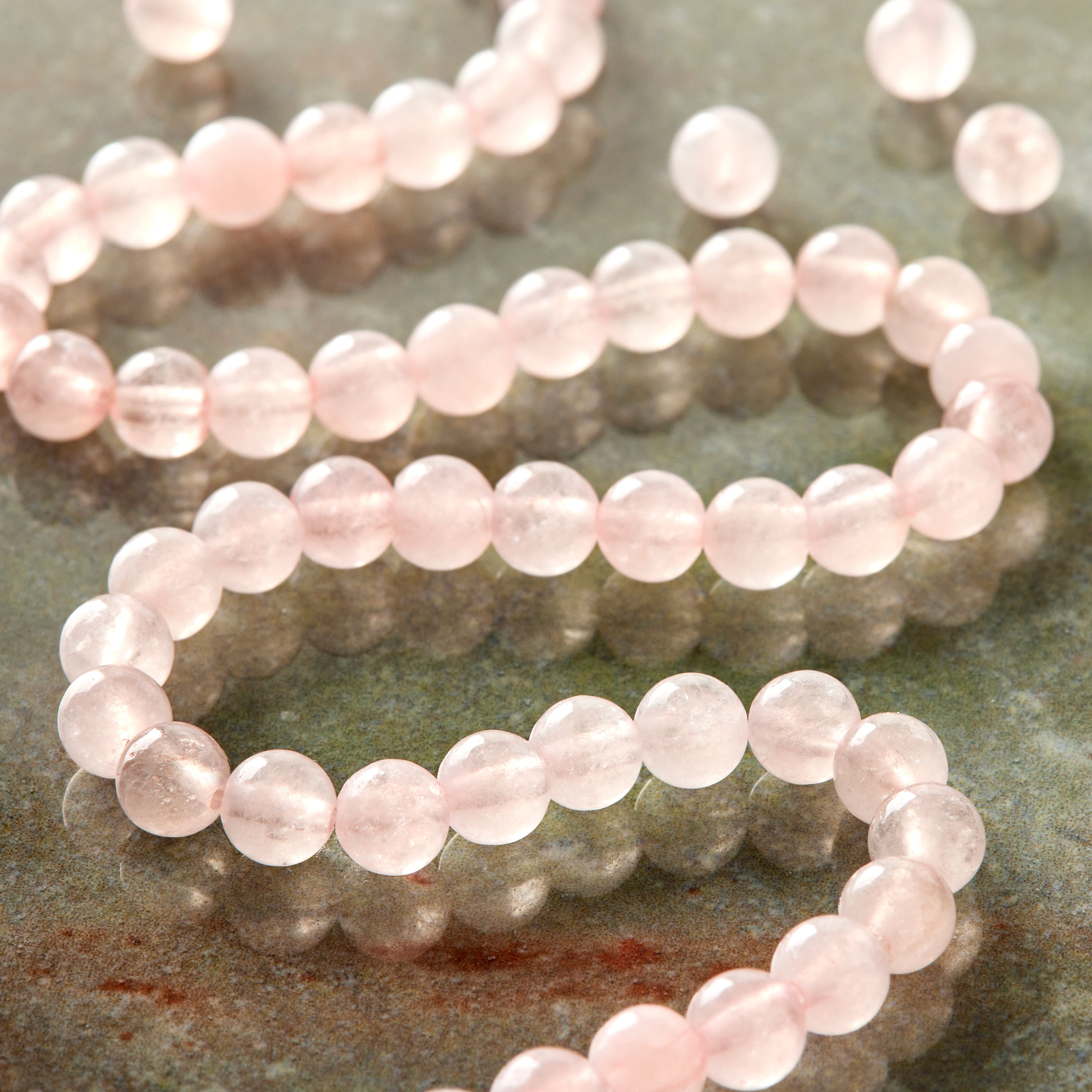 Rose Quartz Round Beads, 4mm by Bead Landing™