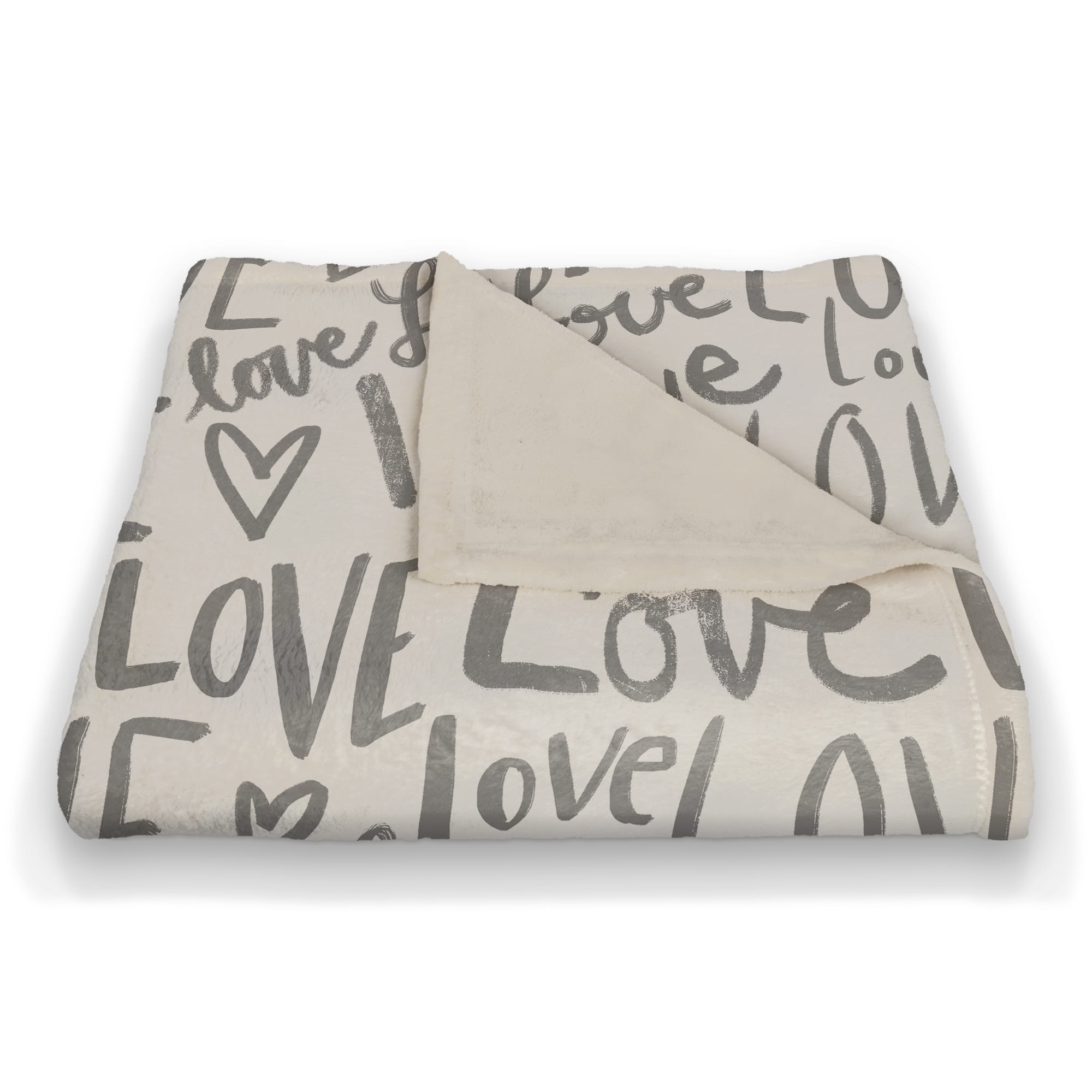 Love Typography 50&#x22; x 60&#x22; Coral Fleece Blanket