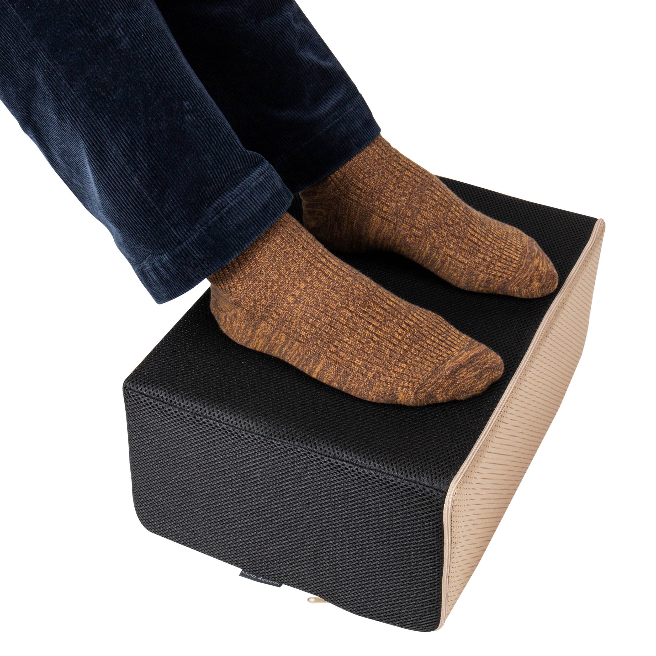 Mind Reader Black Ergonomic Pressure Relief Foot Rest
