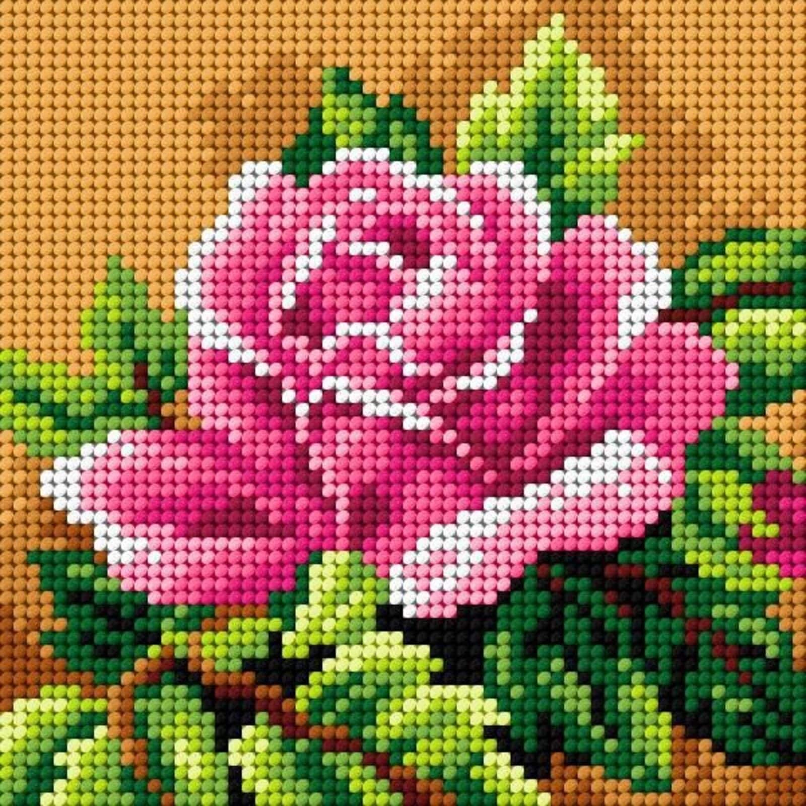 Needlepoint Canvas for halfstitch Without Yarn Orchid 3010f - Printed Tapestry Canvas