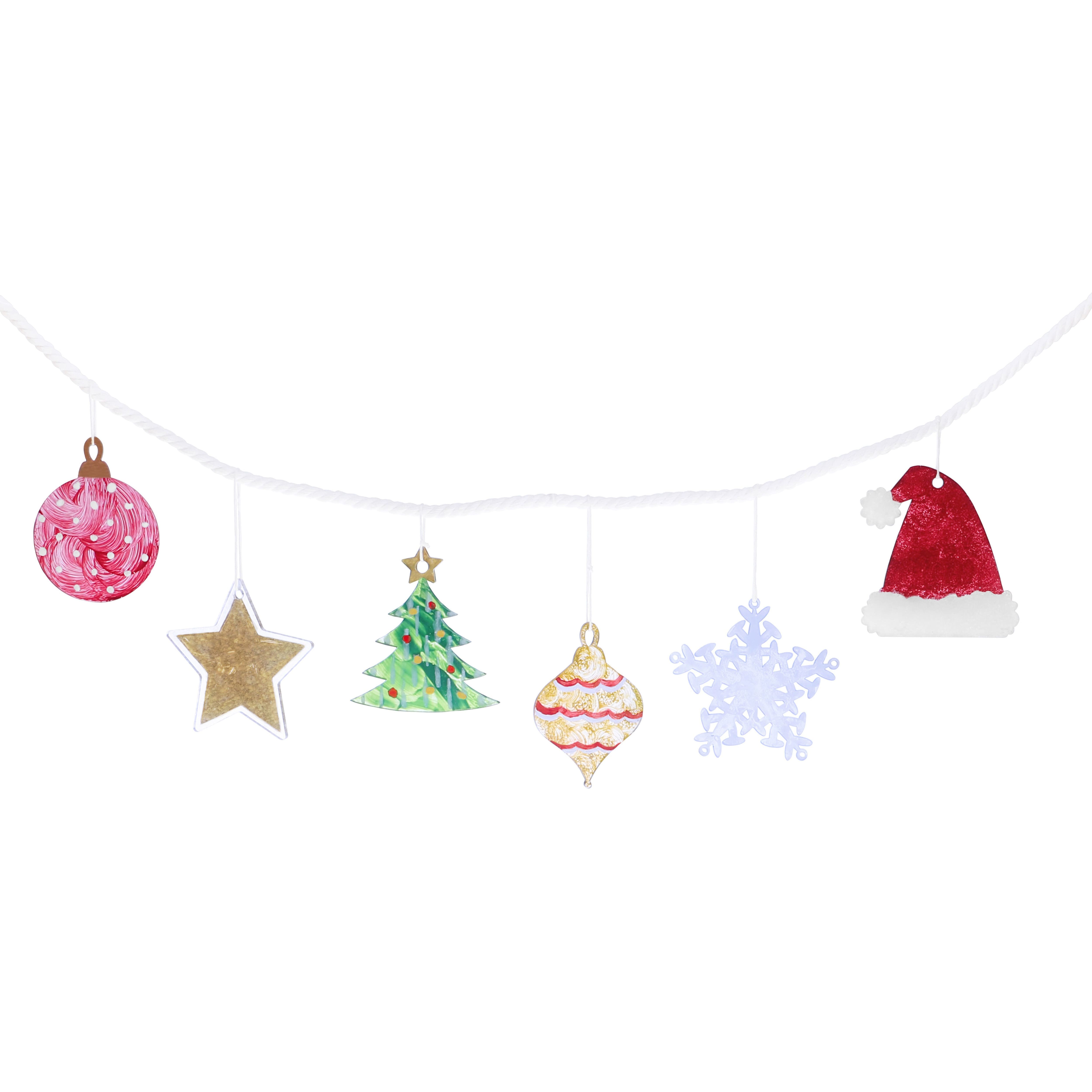 Essentials by Leisure Arts Assorted Holiday Clear Acrylic Ornaments, 10ct.