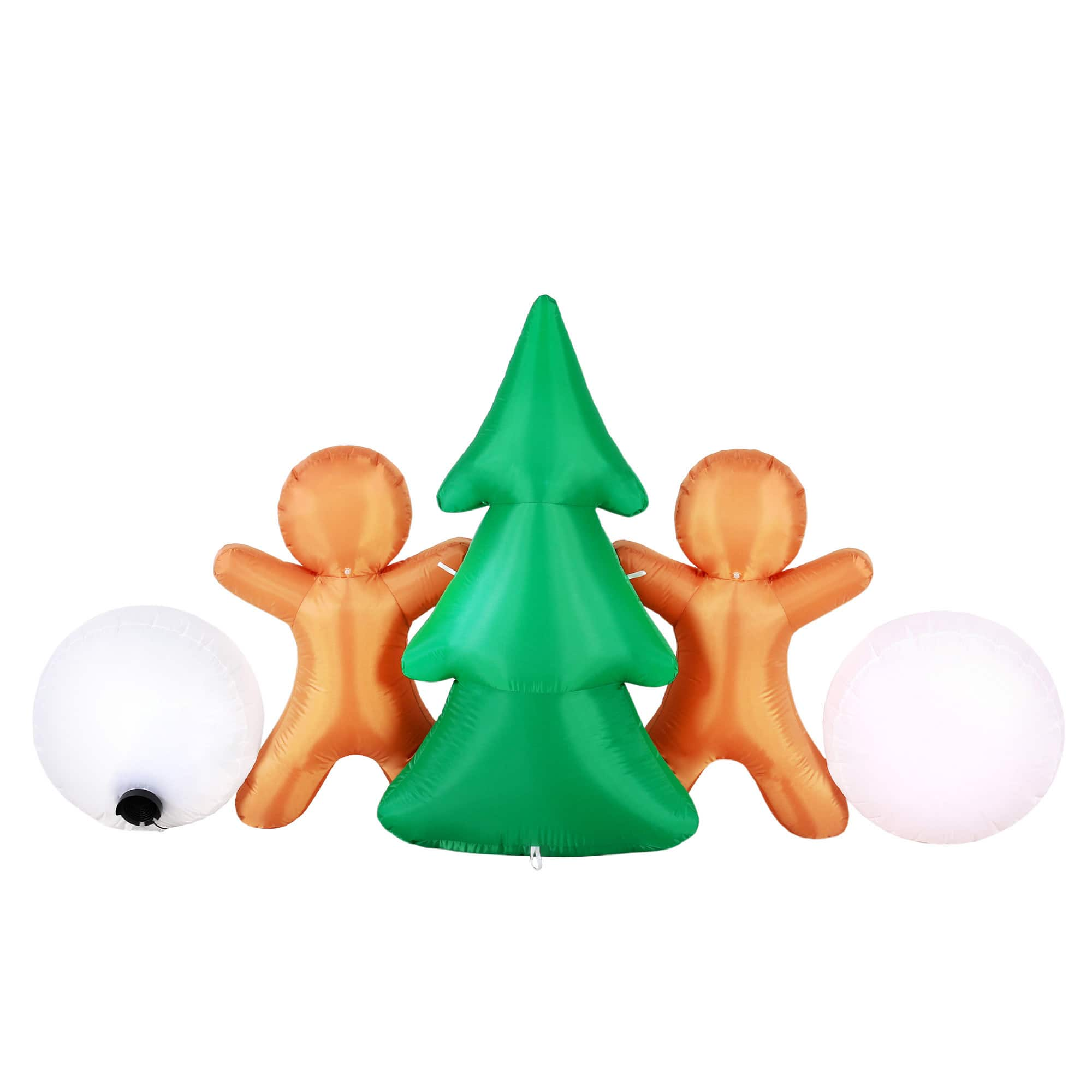 48&#x22; Airflowz Inflatable Gingerbread Couple Scene