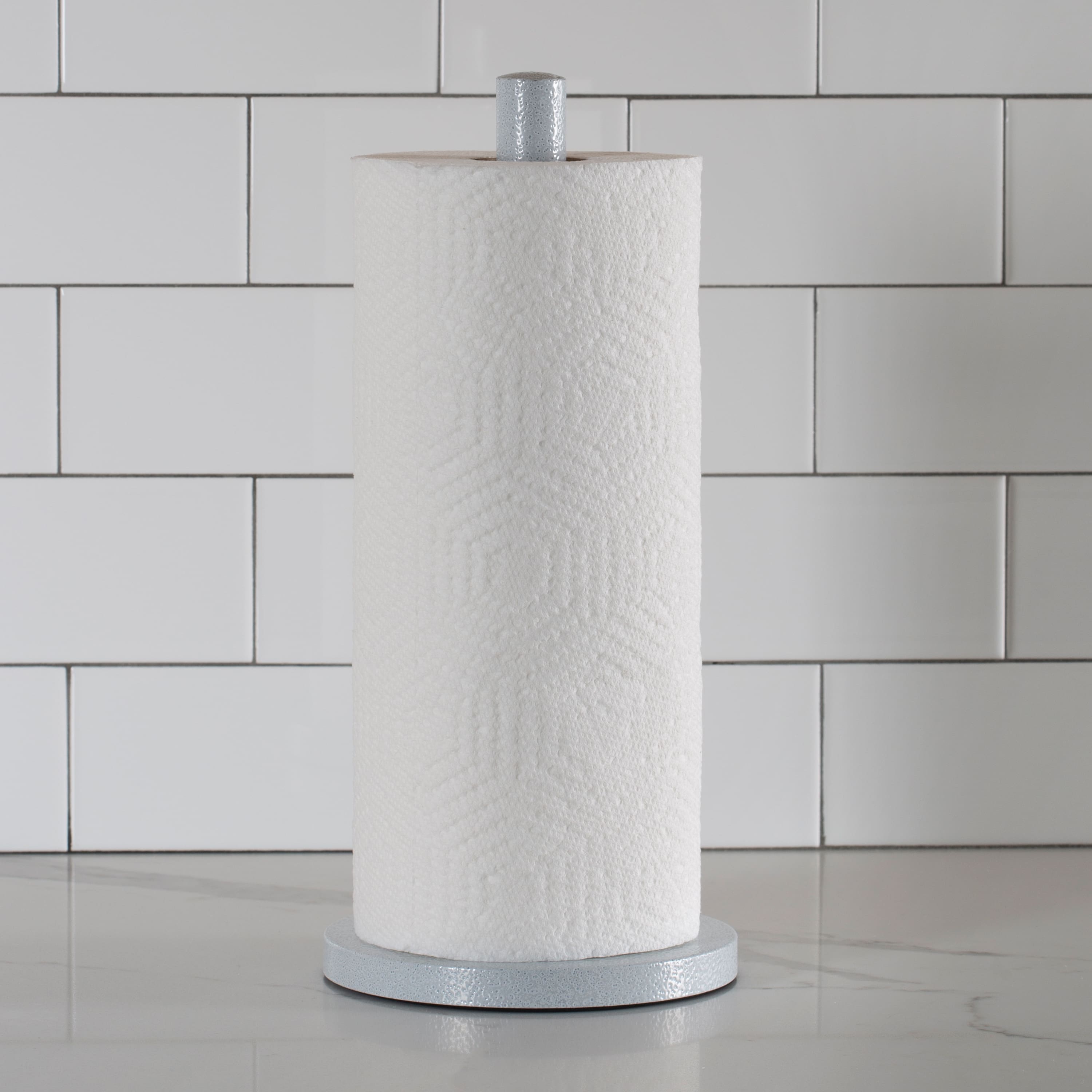 Laura Ashley White Speckled Paper Towel Holder