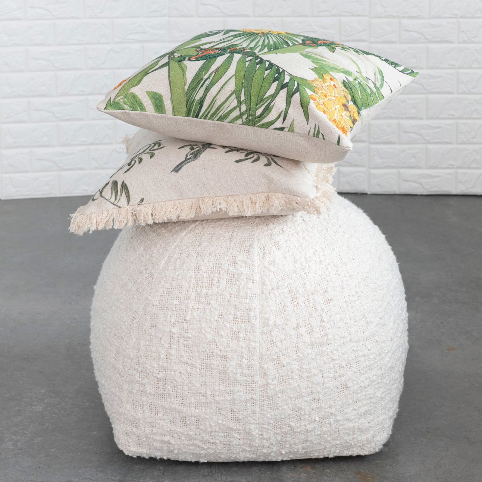 Hello Honey&#xAE; Multicolor Embroidered Birds &#x26; Florals Pillow Cover