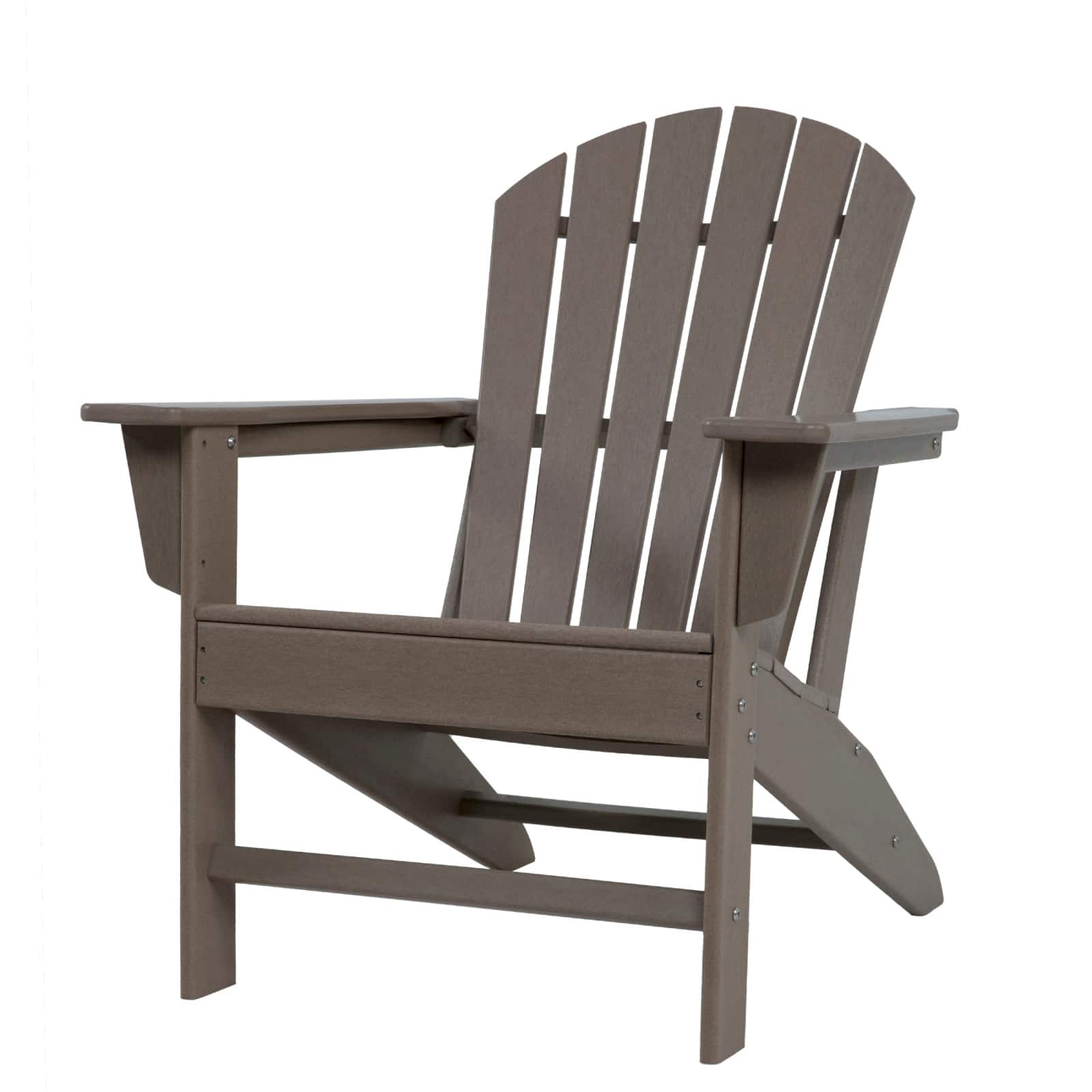 38&#x22; Brown Resin Indoor Outdoor Adirondack Chair