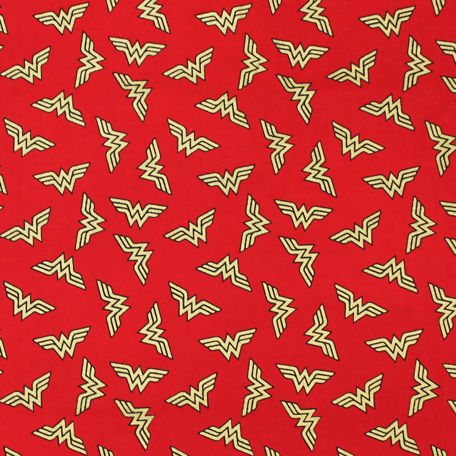 FREE SHIPPING 7 Yards Wonder Woman Logo Patriotic 100% Cotton Fabric by Camelot Fabrics