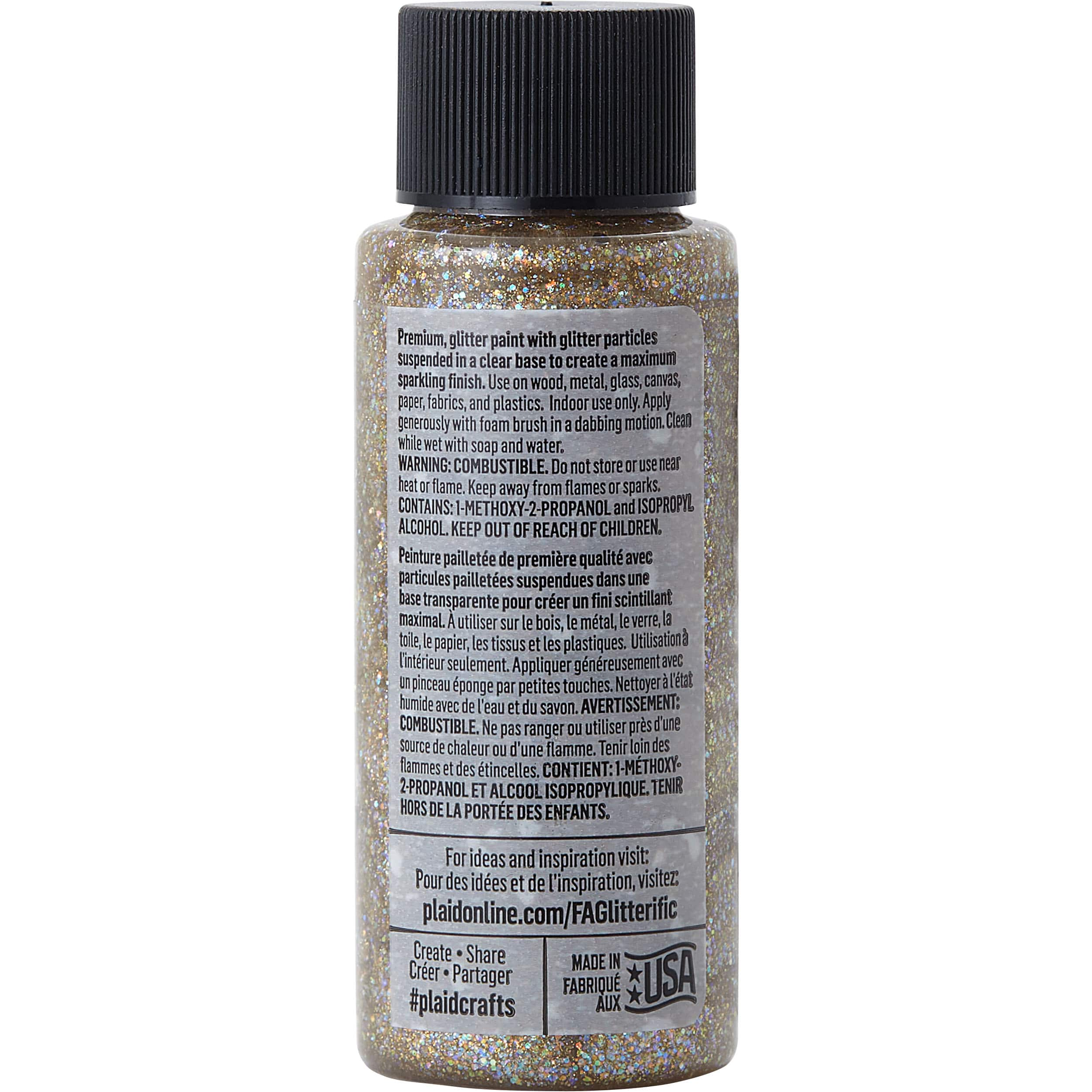 12 Pack: FolkArt&#xAE; Glitterific Fine&#x2122; Glitter Acrylic Paint