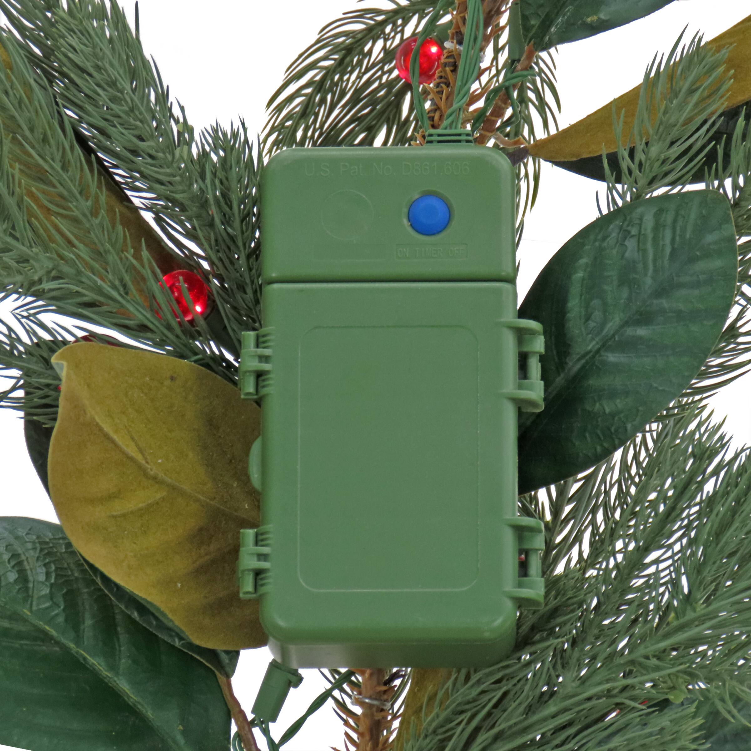 9ft. Magnolia Mix Pine Garland with LED Lights & Bows