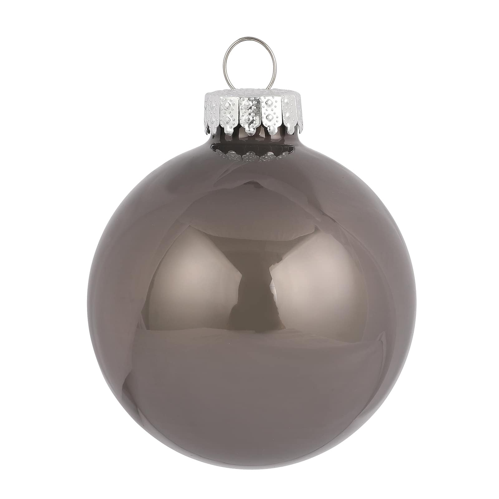 6 Pack 2.5&#x22; Pearl Gray Glass Ball Ornaments by Ashland&#xAE;