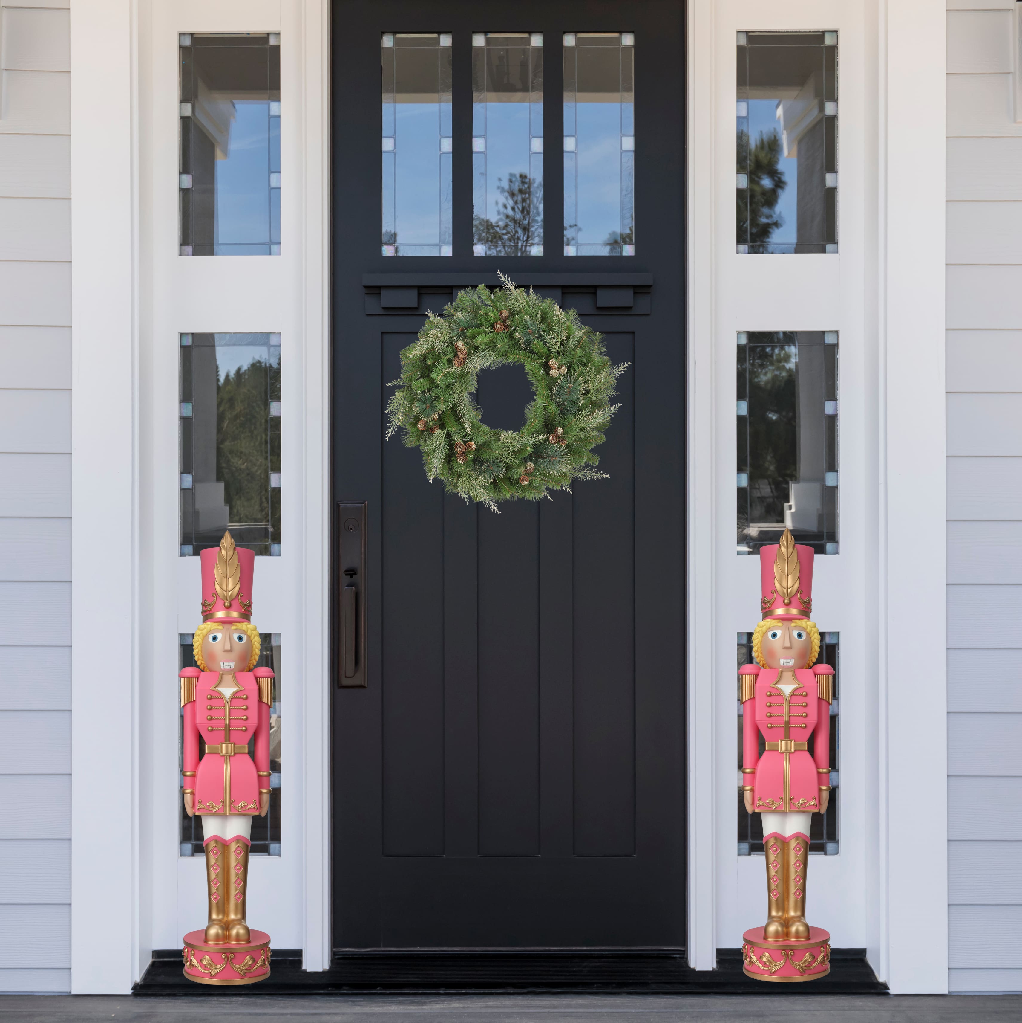Haute Decor 37&#x22; Pink &#x26; Gold Decorative Christmas Nutcracker