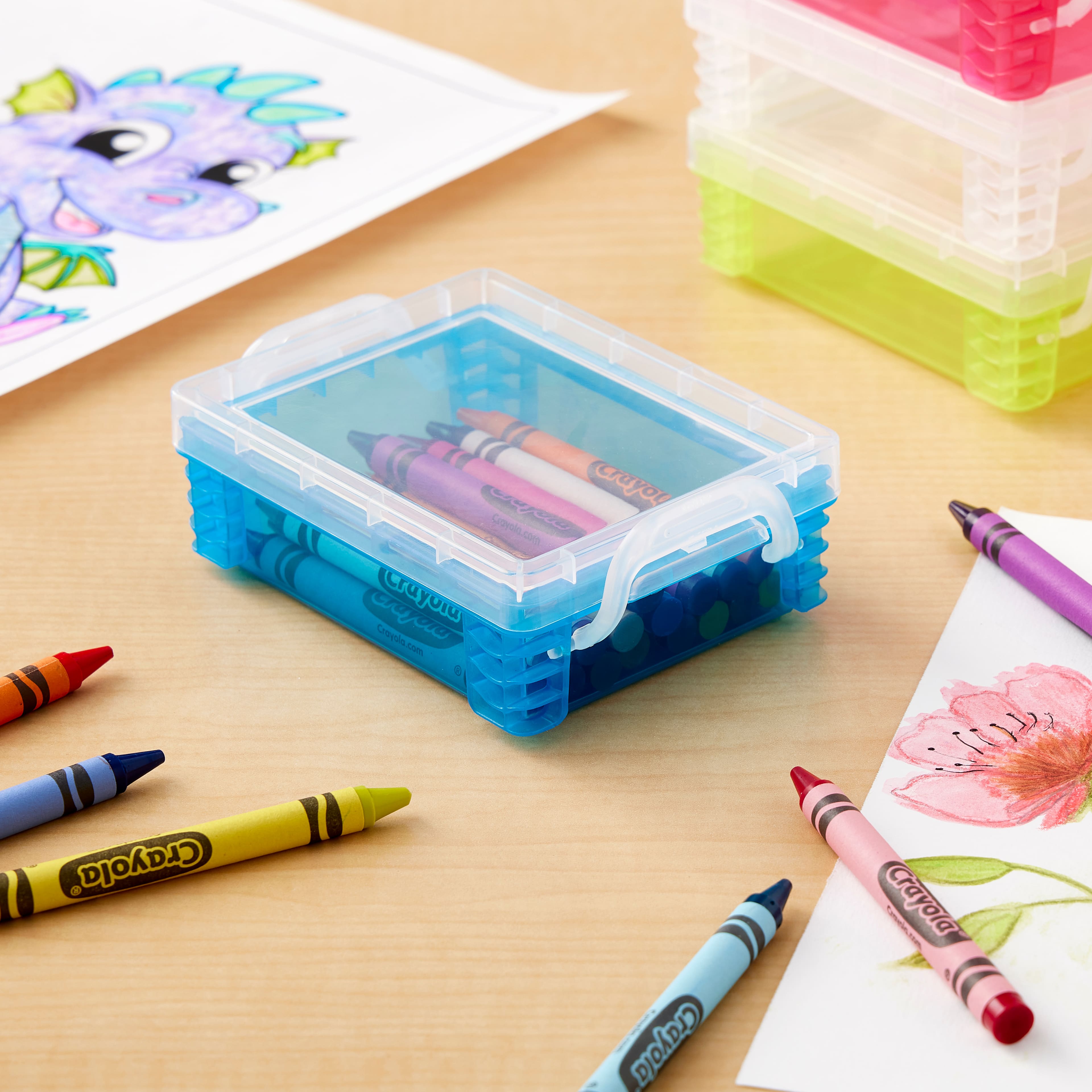 36 Pack: Teal Stacking Crayon Box by Simply Tidy&#x2122;