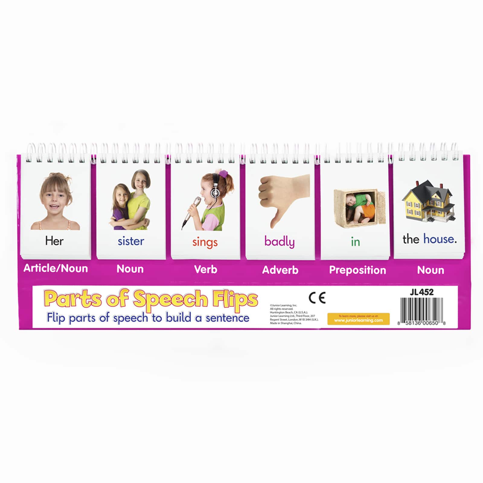 Junior Learning&#xAE; Double-Sided Parts of Speech Flips, 2ct.
