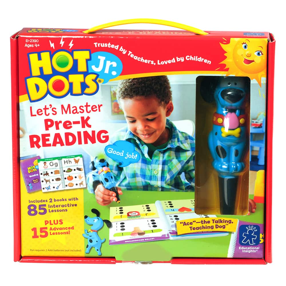 Educational Insights Hot Dots Jr. Let&#x27;s Master Pre-K Reading Set with Ace Pen