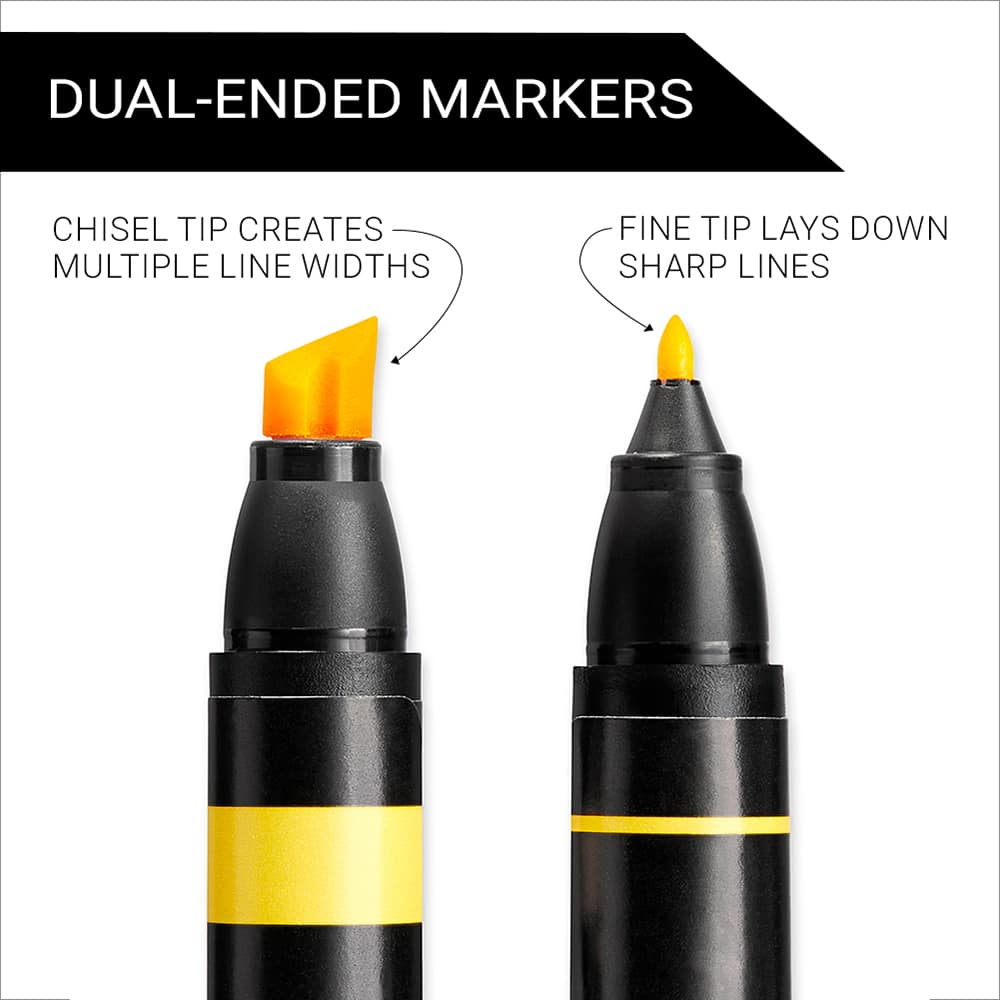Prismacolor&#xAE; Premier&#xAE; Dual-Ended 72 Color Sunflower Box Art Marker Set