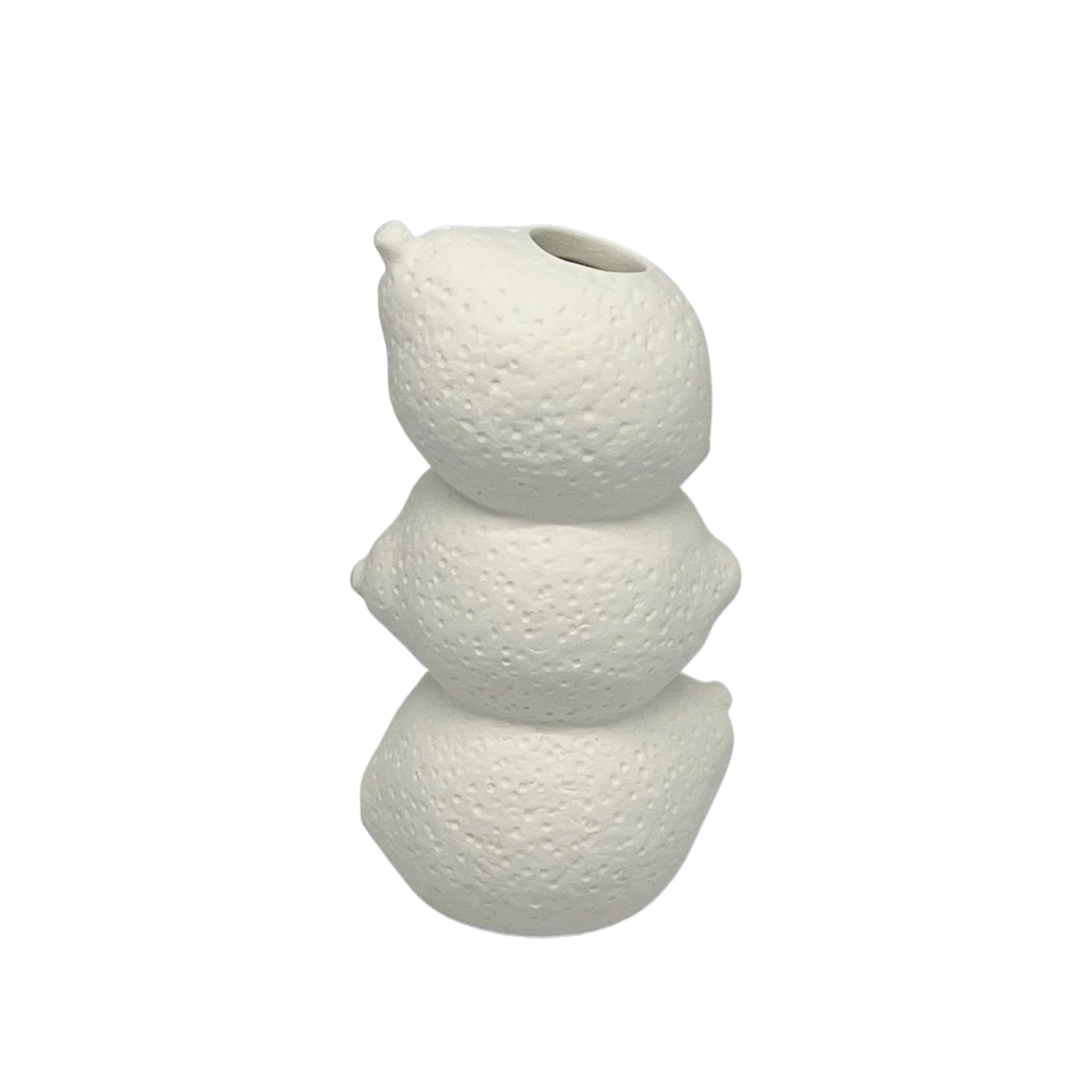 4.5&#x22; Stacked Lemons Bud Vase DIY Ceramic D&#xE9;cor by Make Market&#xAE;