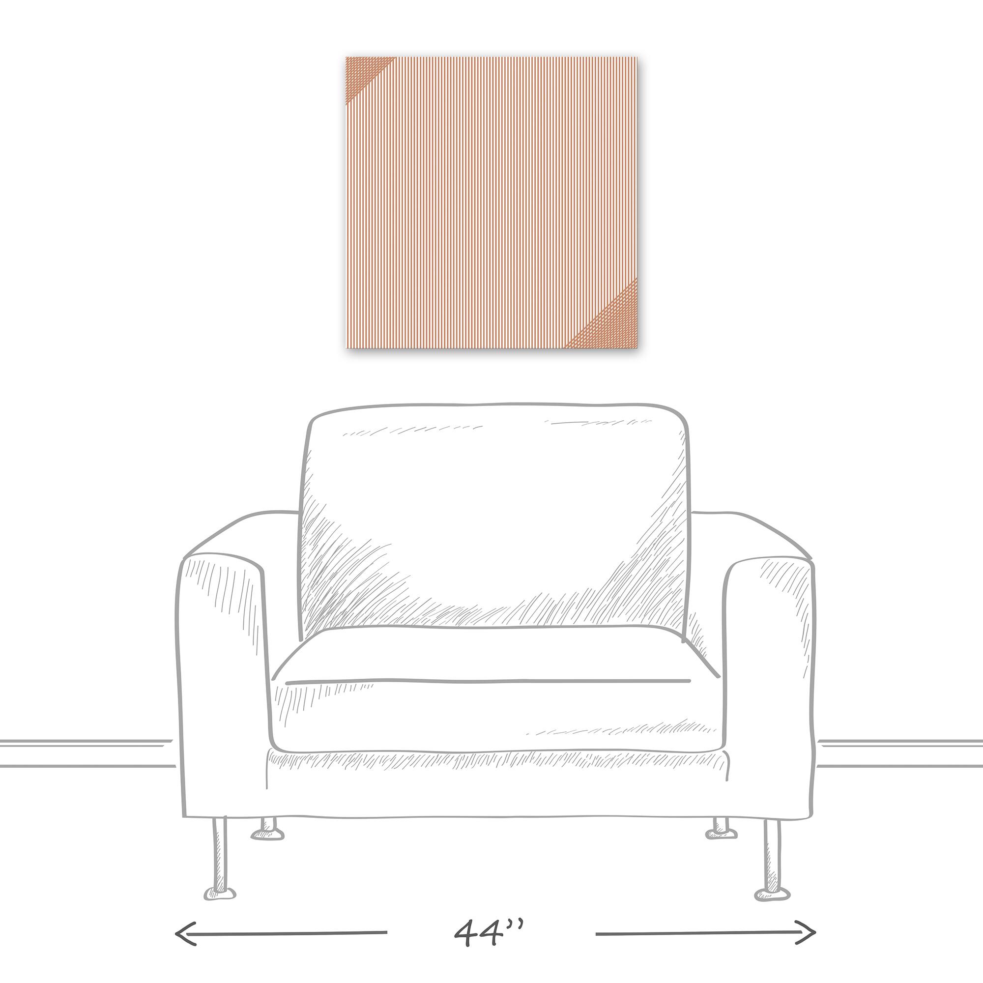 Tan Vertical Lines 20&#x22; x 20&#x22; Canvas Wall Art