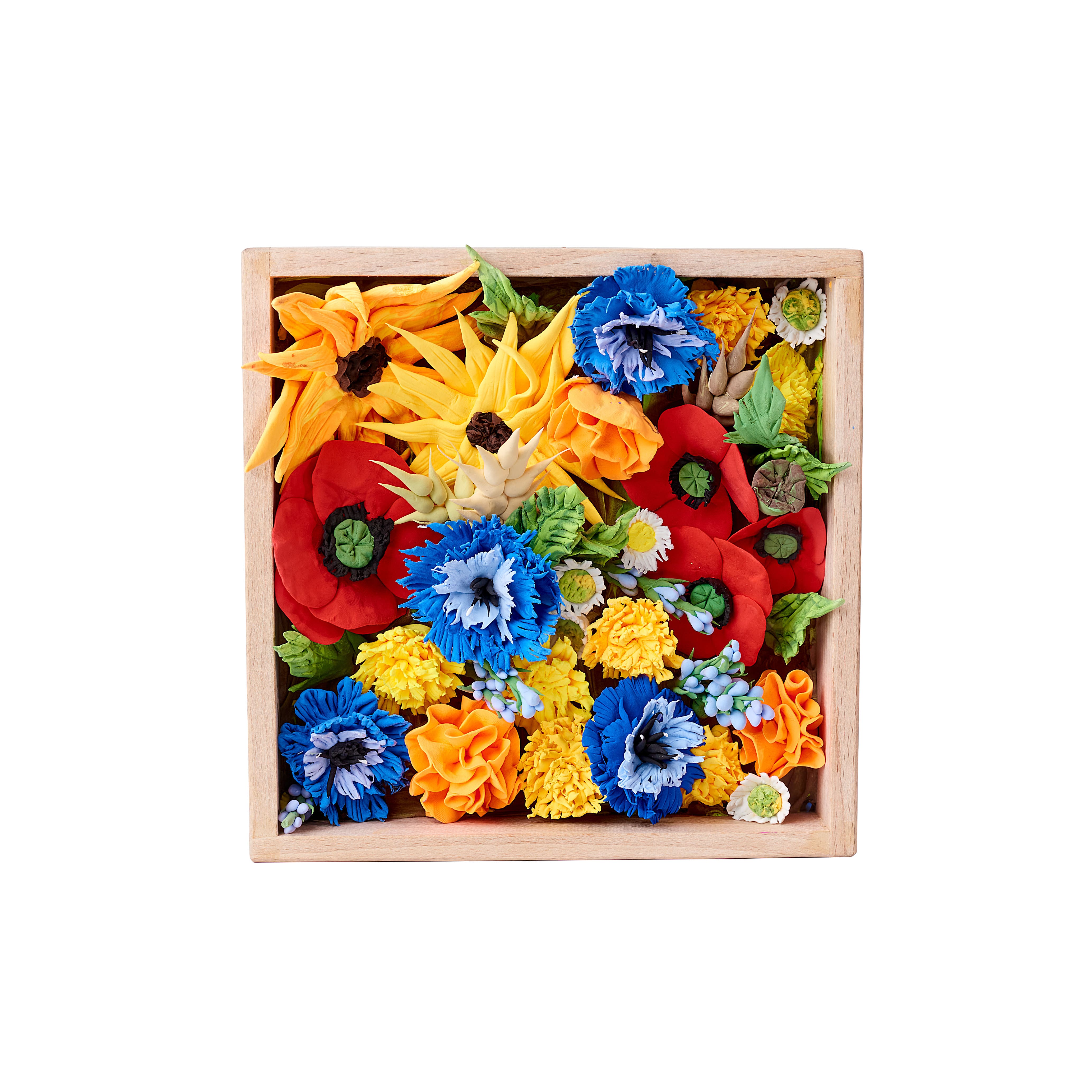 OKTO DIY Wood &#x26; Craft Freedom Flowers Clay Kit