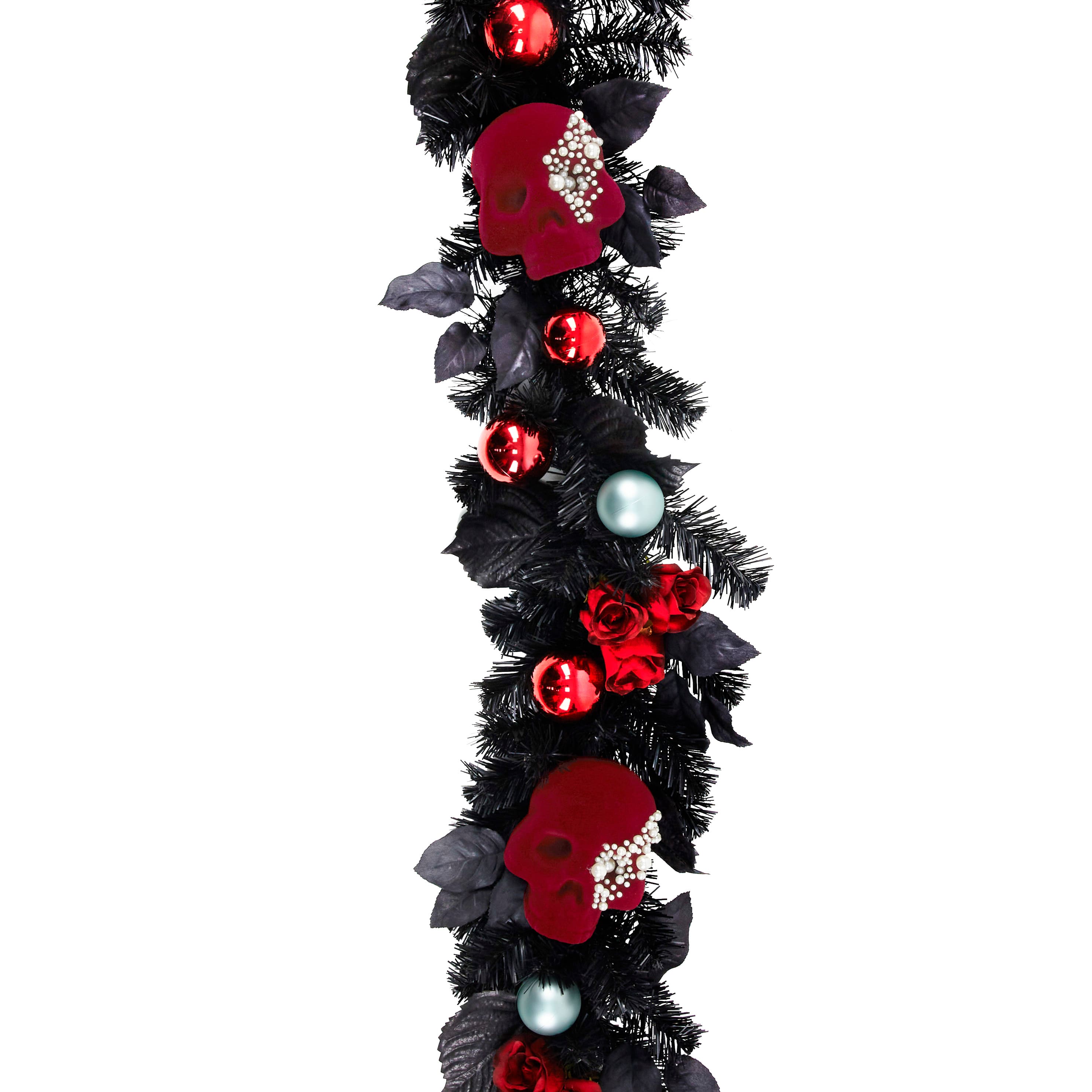 6ft. Red Rose &#x26; Ornament Garland by Ashland&#xAE;