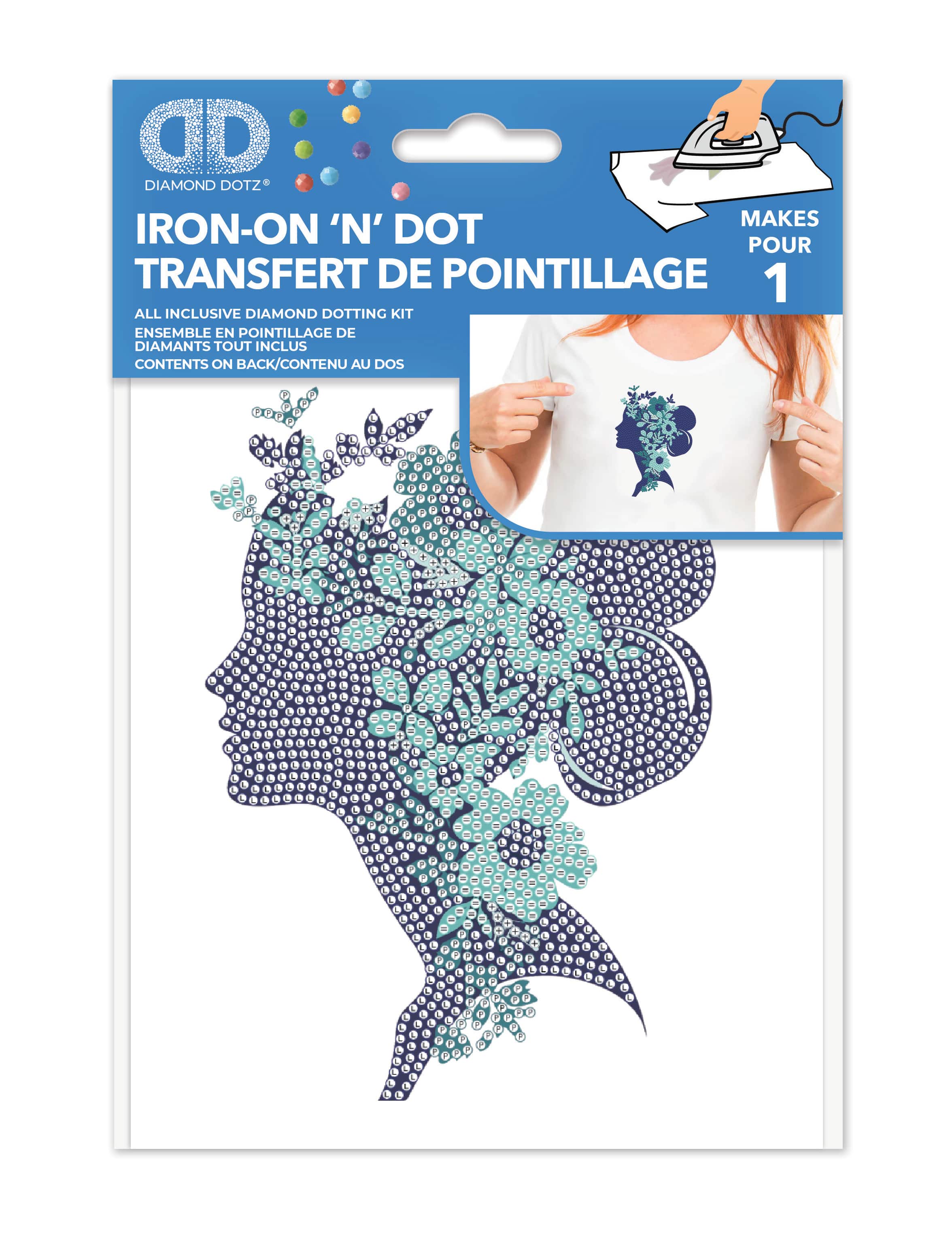 Diamond Dotz® Elegant Silhouette Iron-On 'n' Dot Kit