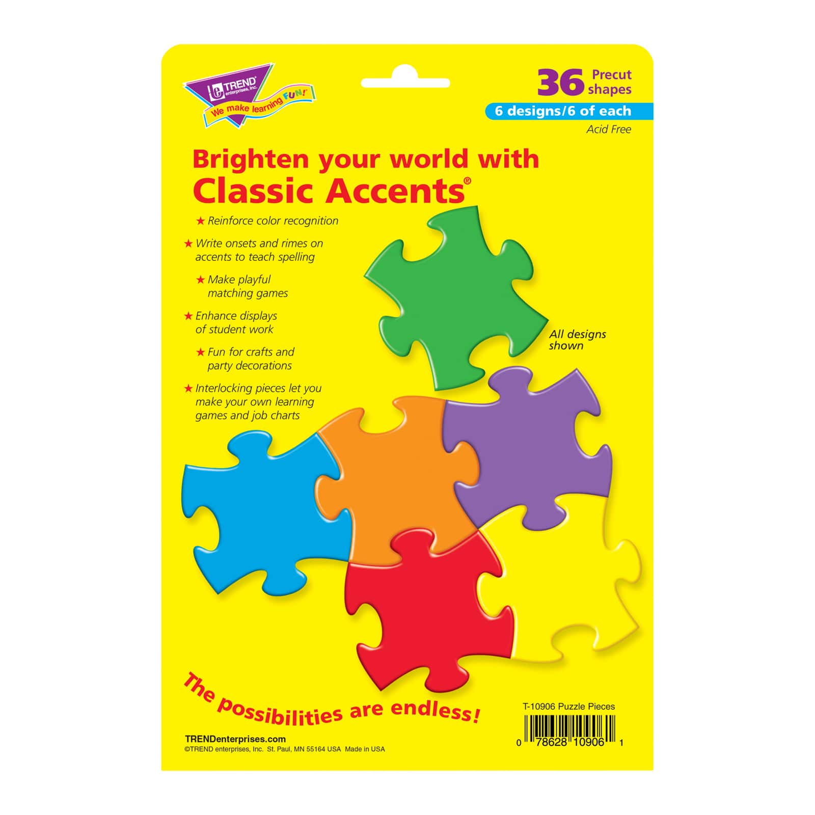 Classic Accents&#xAE; Puzzle Pieces Variety Pack
